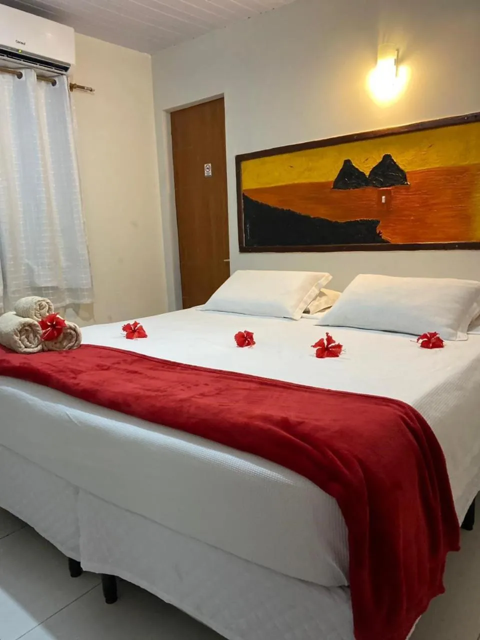 Bed in Pousada São Silmares