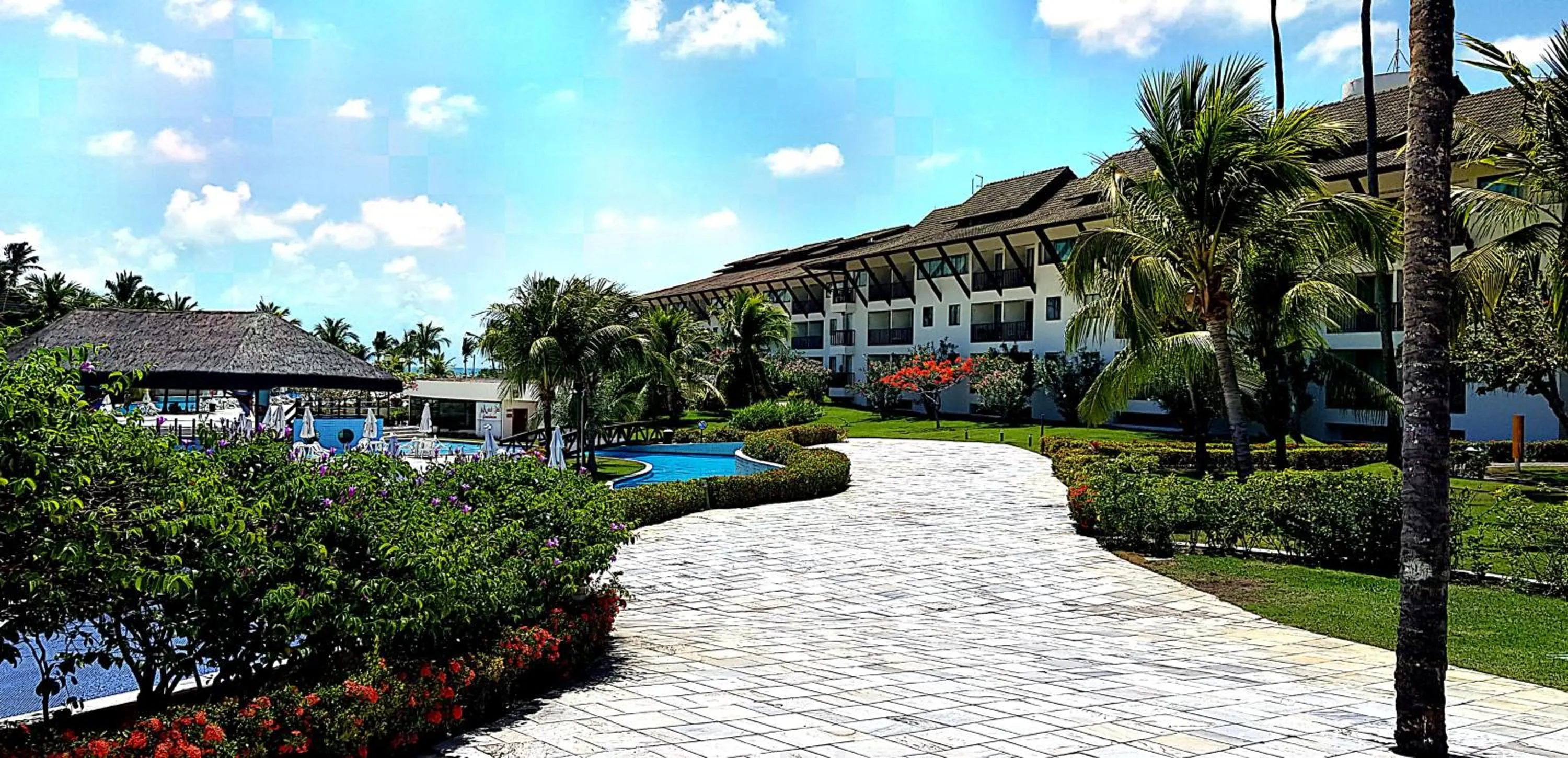 Garden view in Flat Beach Class Muro Alto 1107