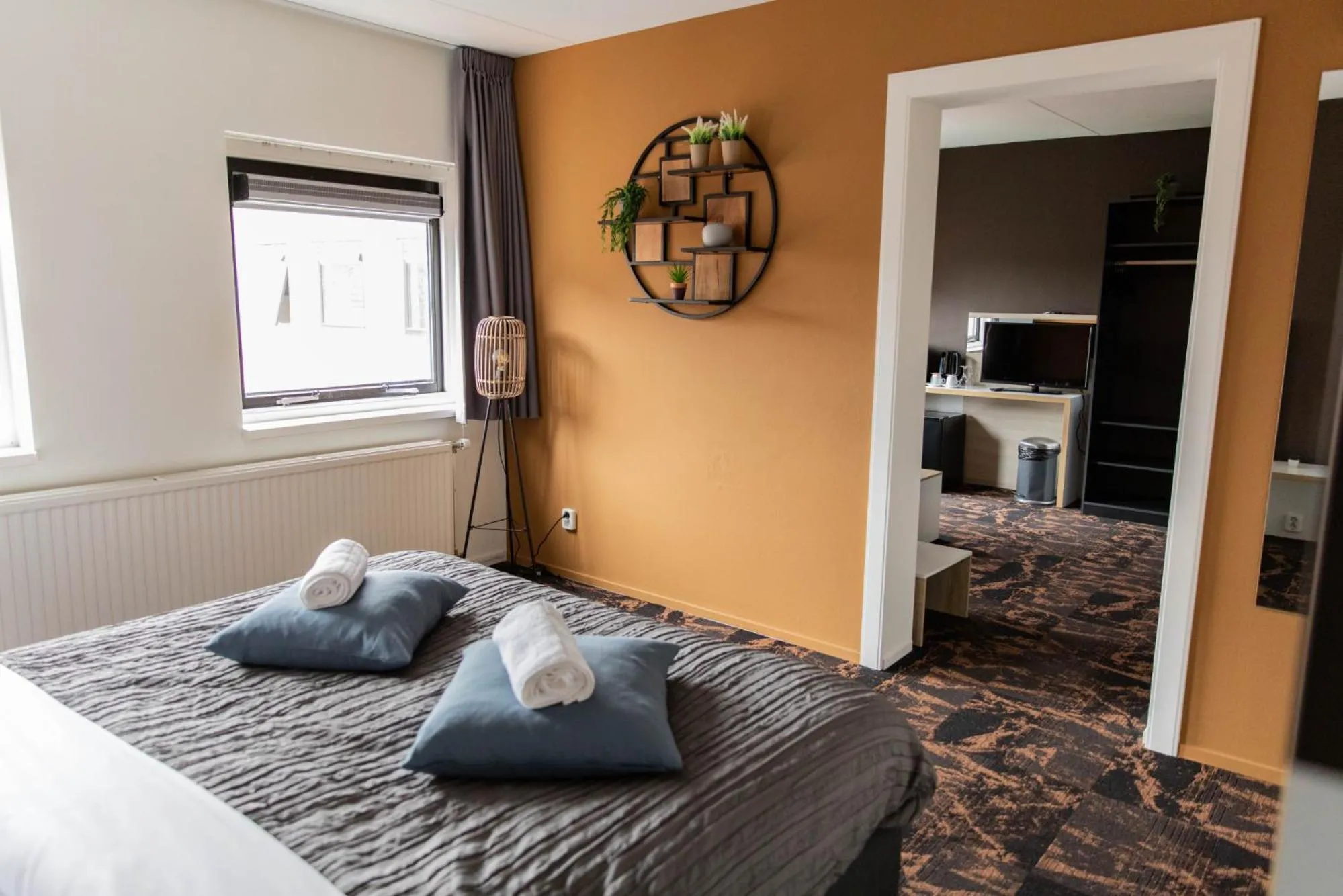 Bed in Hotel The Happy Traveler