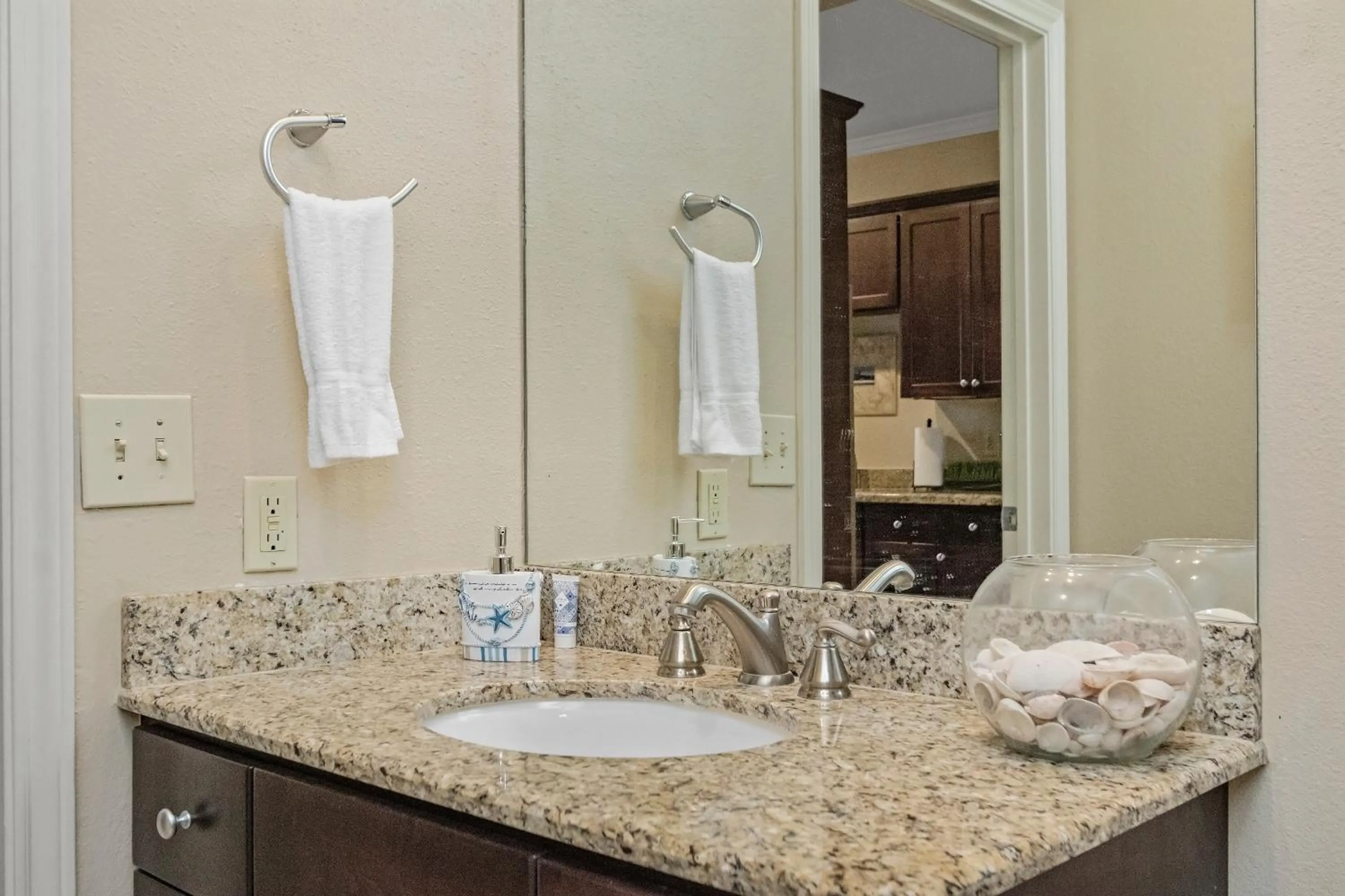 Bathroom in The Dawn Oceanfront Condo on Seawall Blvd