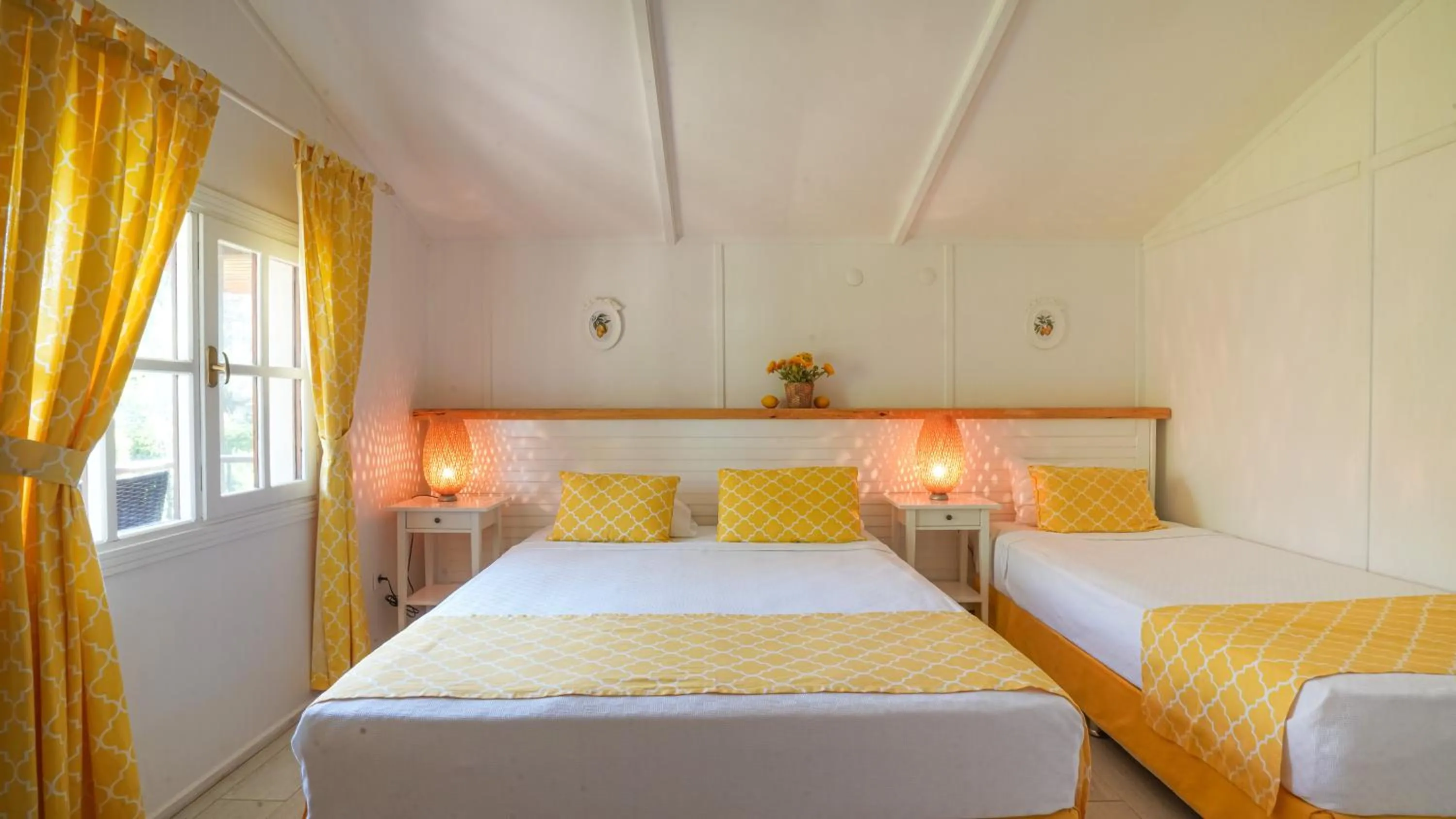 Bed in Datça Dirik Surf Beach Hotel