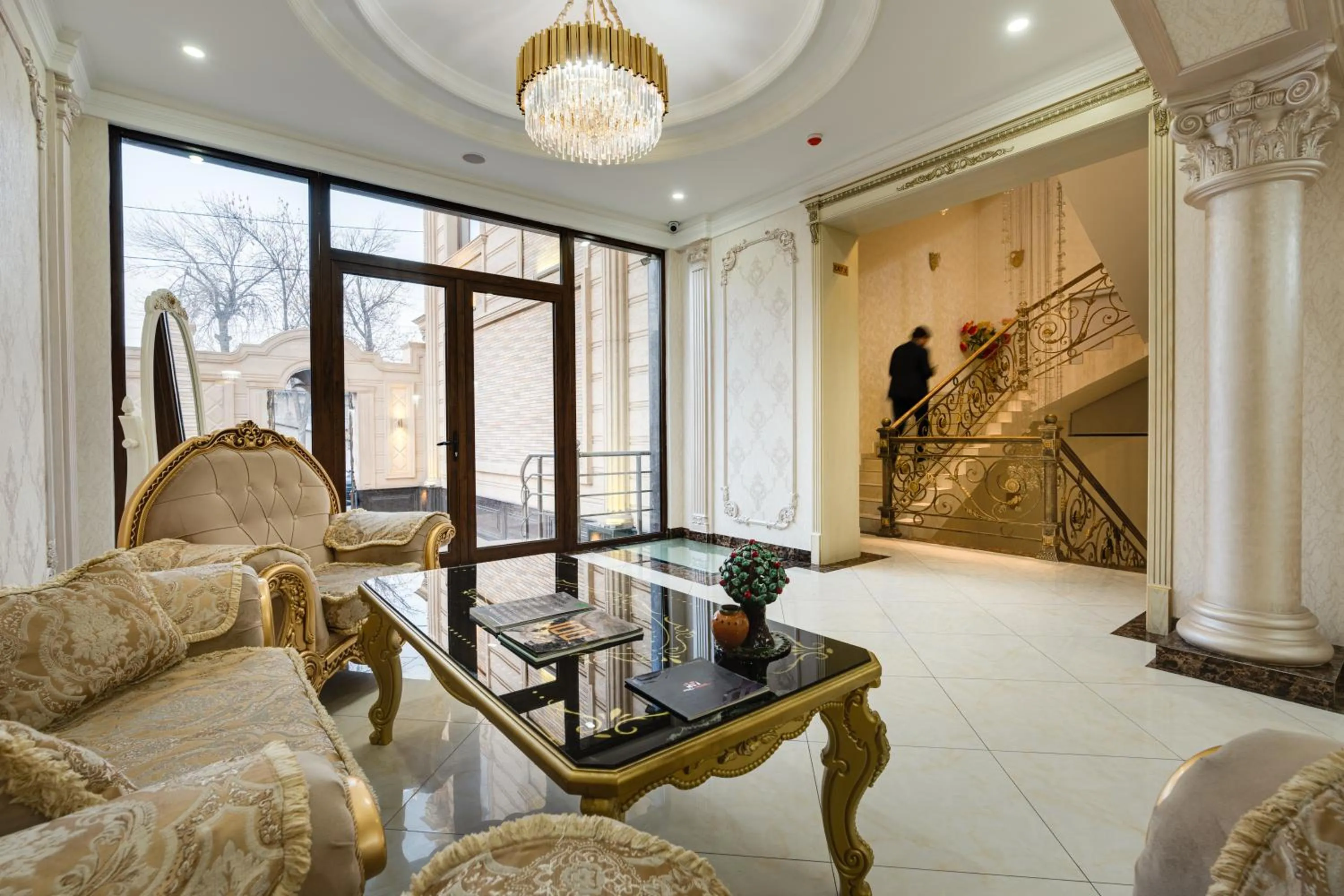 Seating area in Shoxjahon Hotel - 600 Mbps Internet