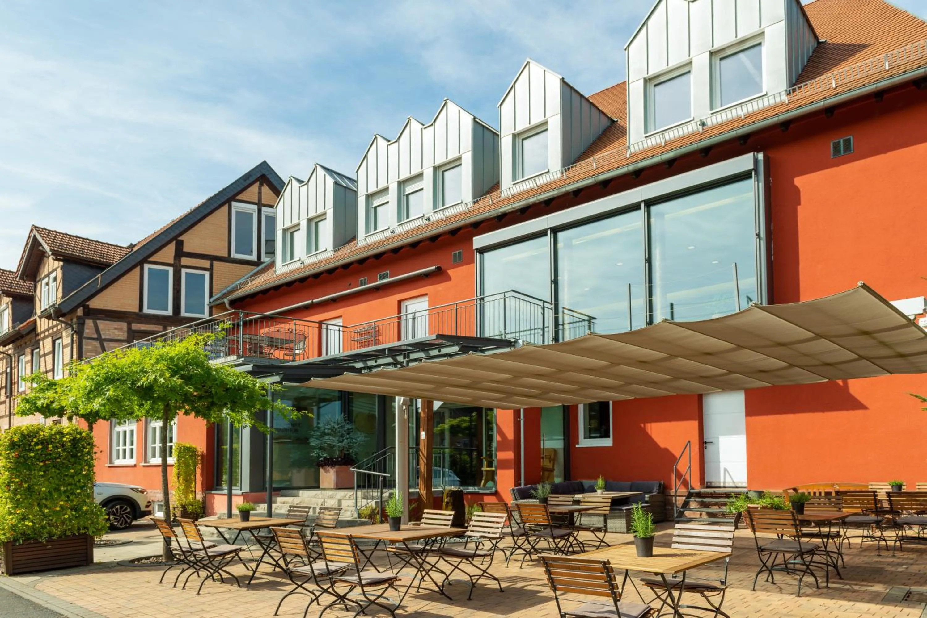 Facade/entrance in BEHLs Genusshotel im Brennhaus