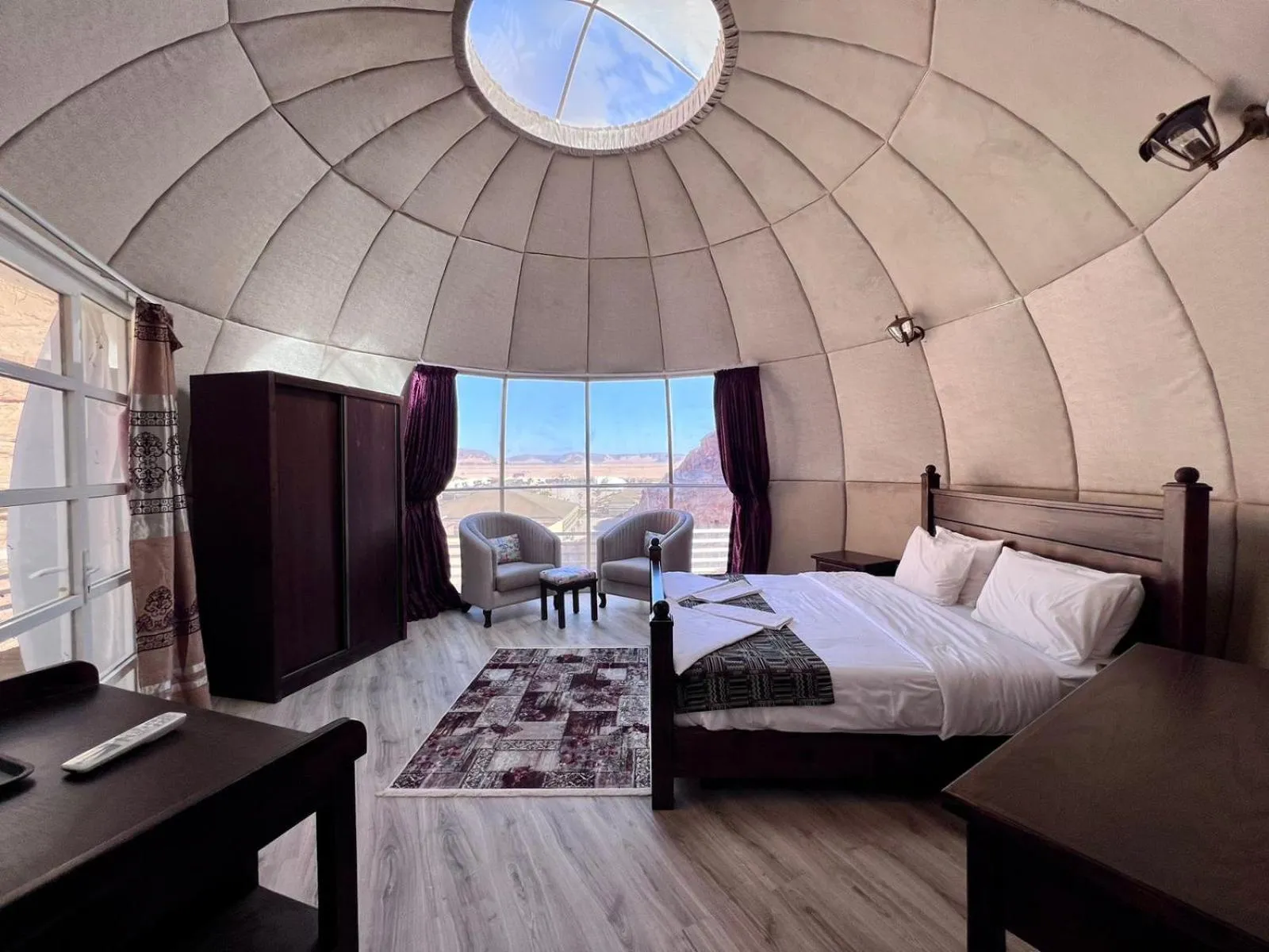 Bed in Rum Oasis Luxury Camp