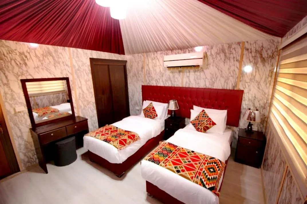Bed in Rum Oasis Luxury Camp