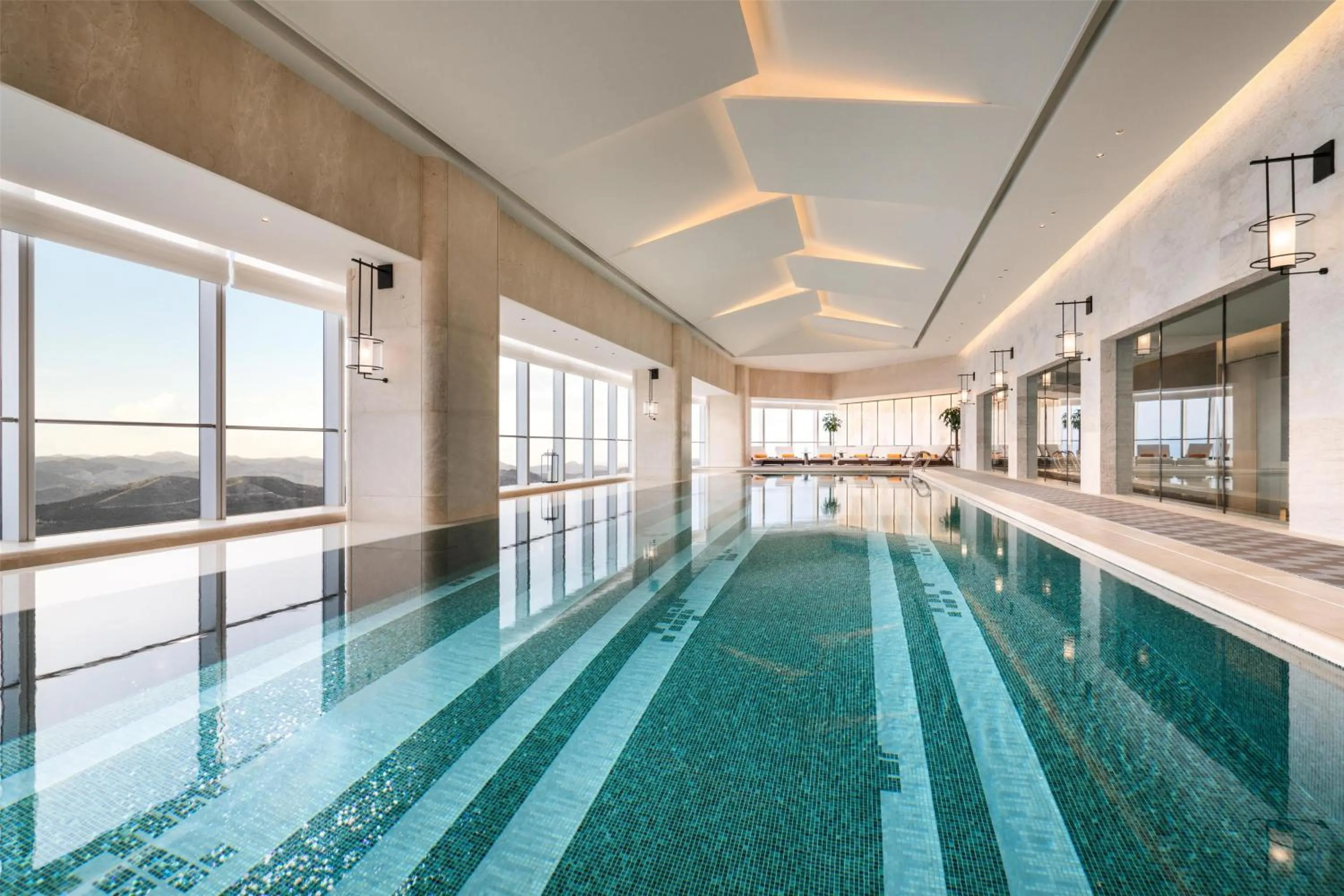 Pool view in Kempinski Hotel Jinan