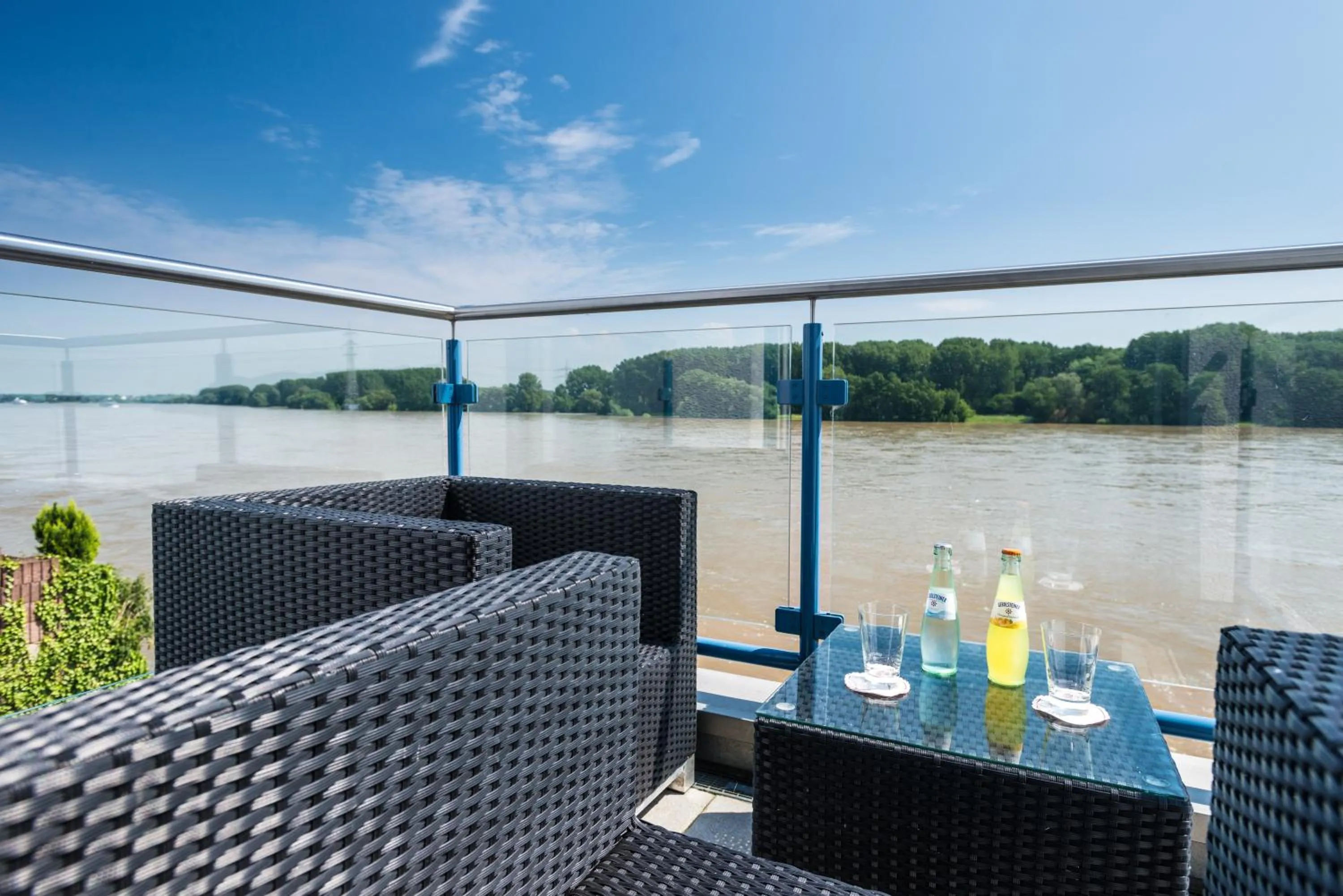 Balcony/Terrace in Rheinterrassen Hotel Café Restaurant