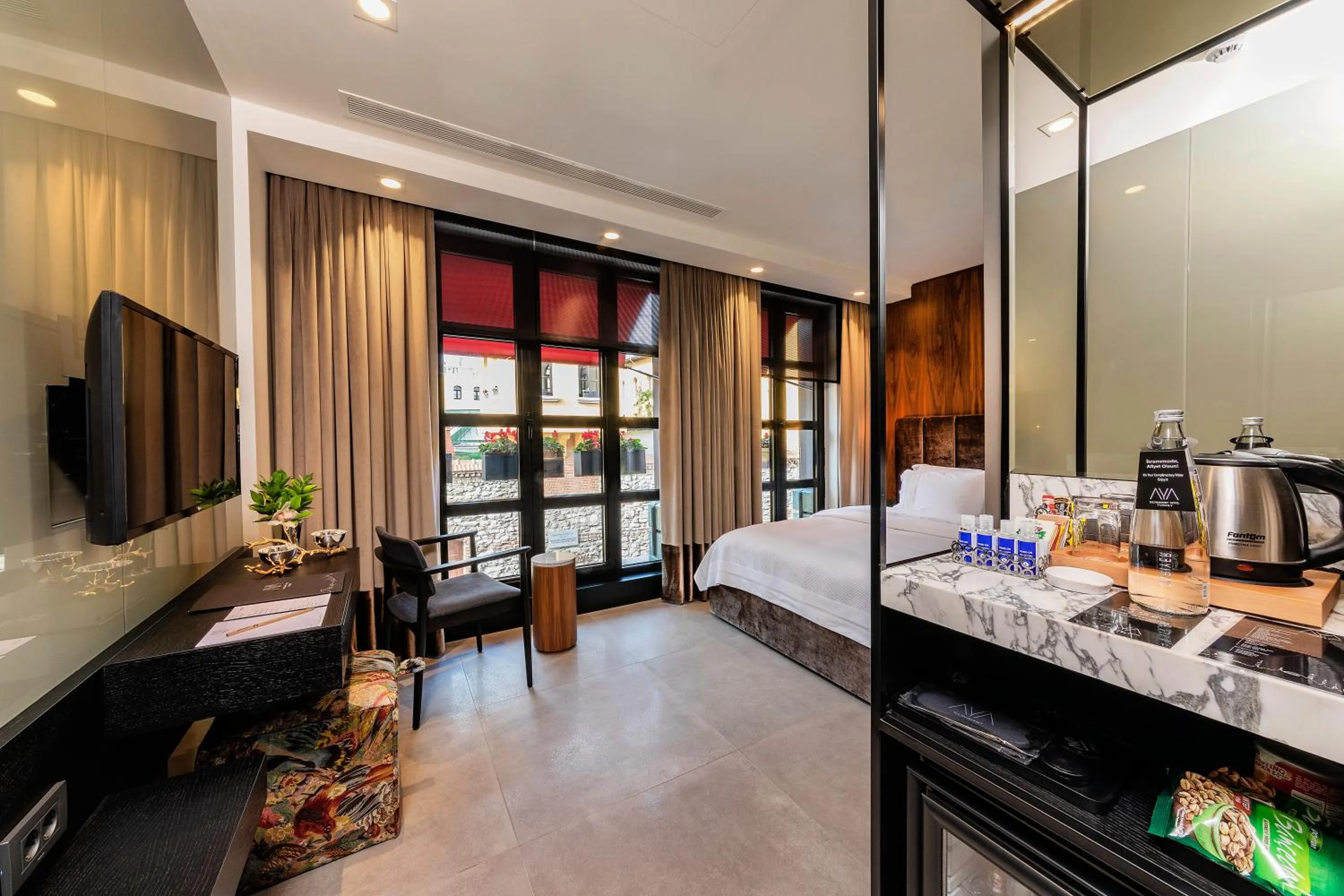 Bed in Aya Sultanahmet Hotel