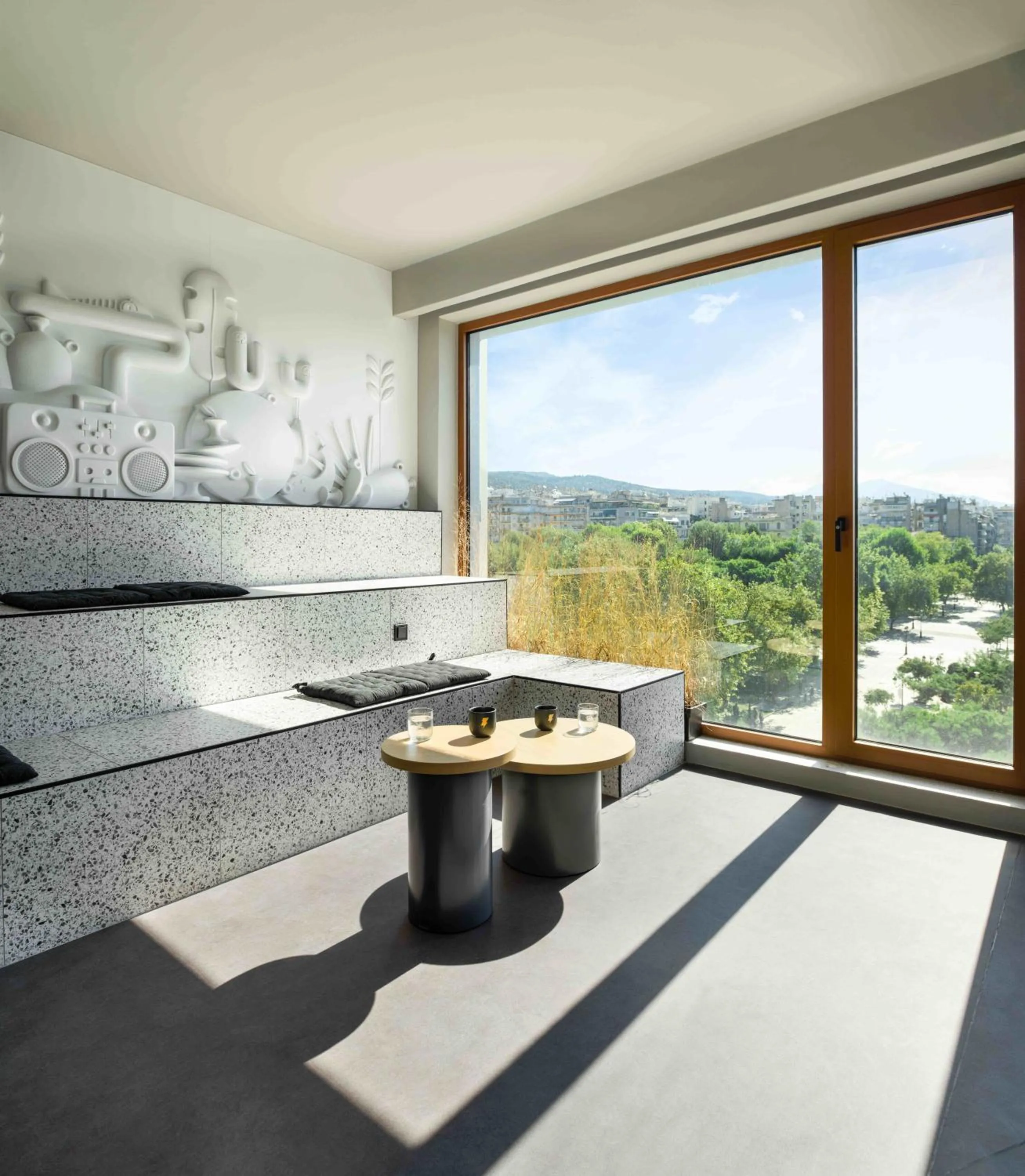 Living room in Zeus is Loose Hostel