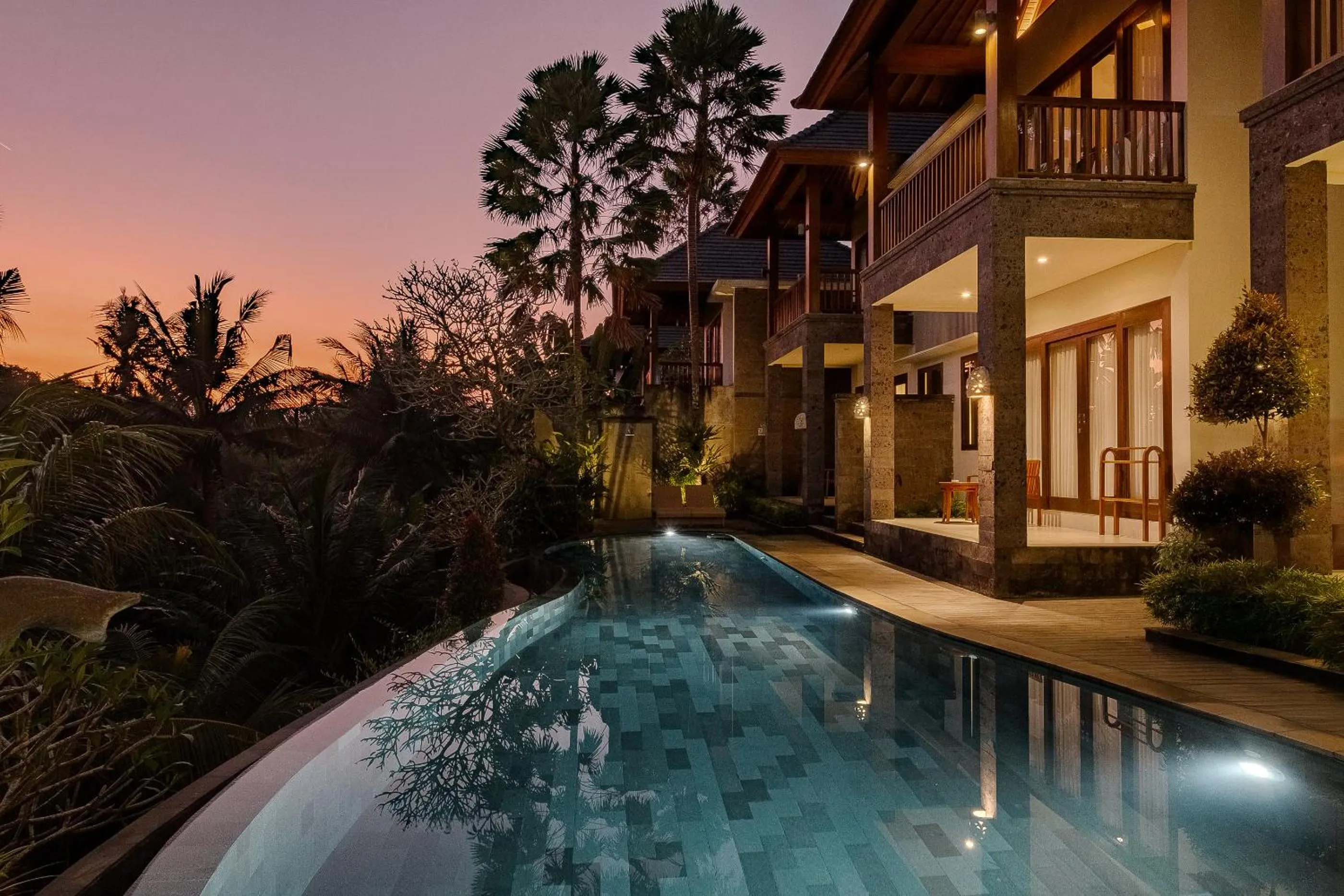 Pool view in Yanyan Resort Ubud