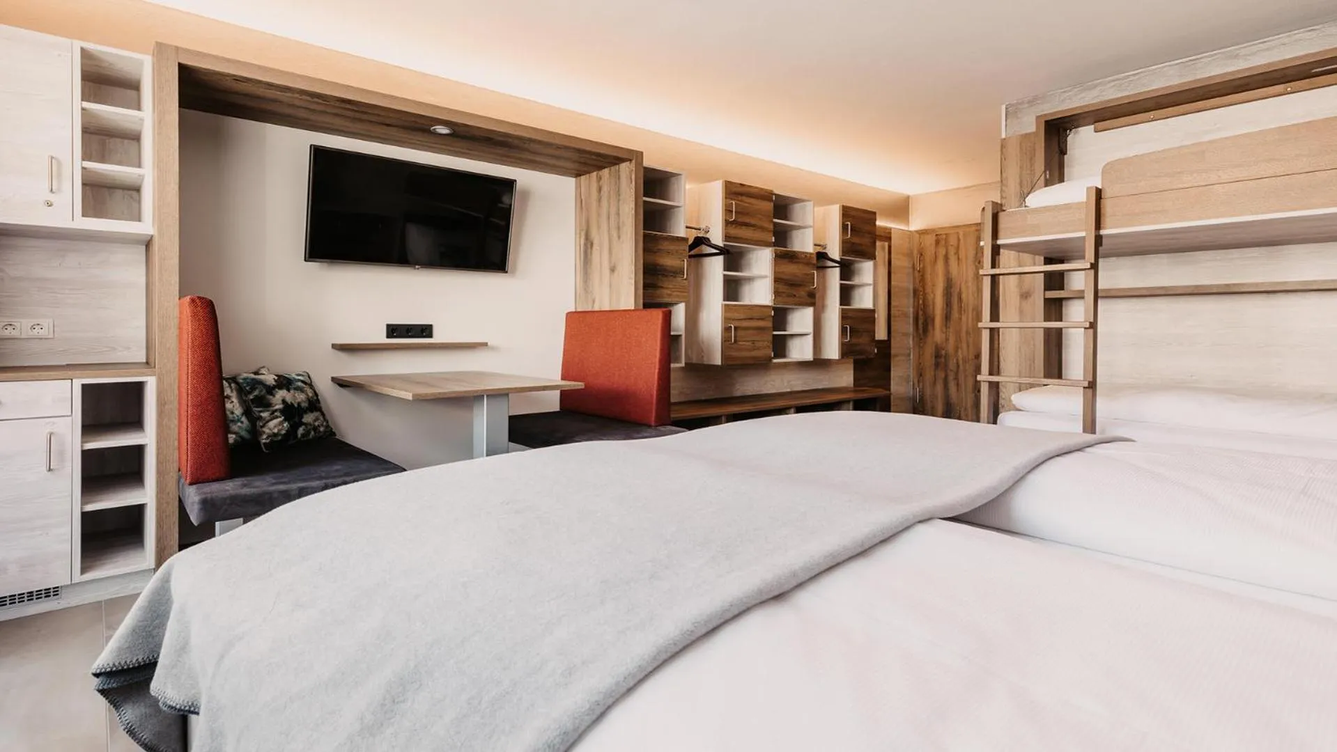 Bed in Hofgut Apartment & Lifestyle Resort Wagrain