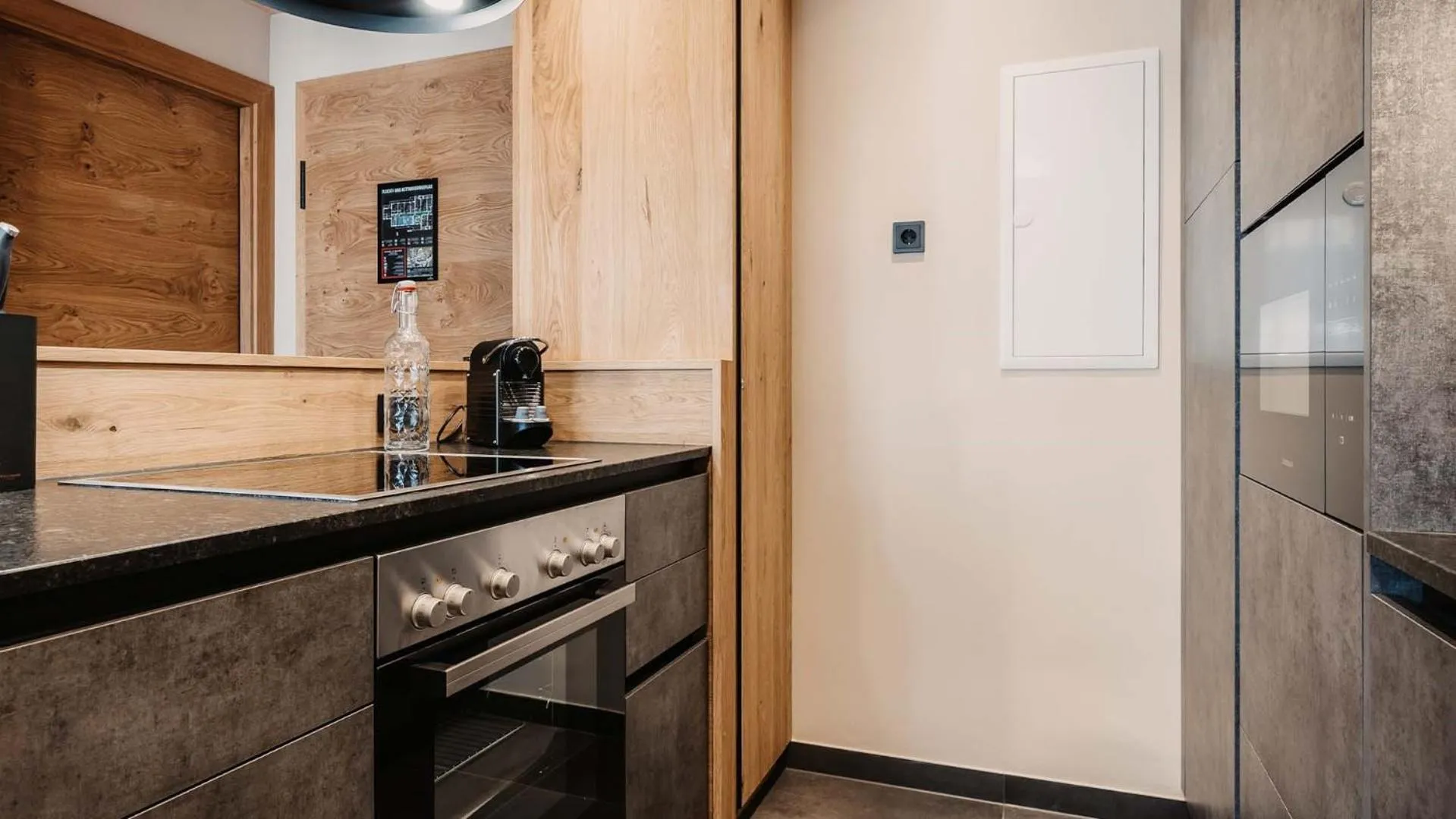 Kitchen or kitchenette in Hofgut Apartment & Lifestyle Resort Wagrain