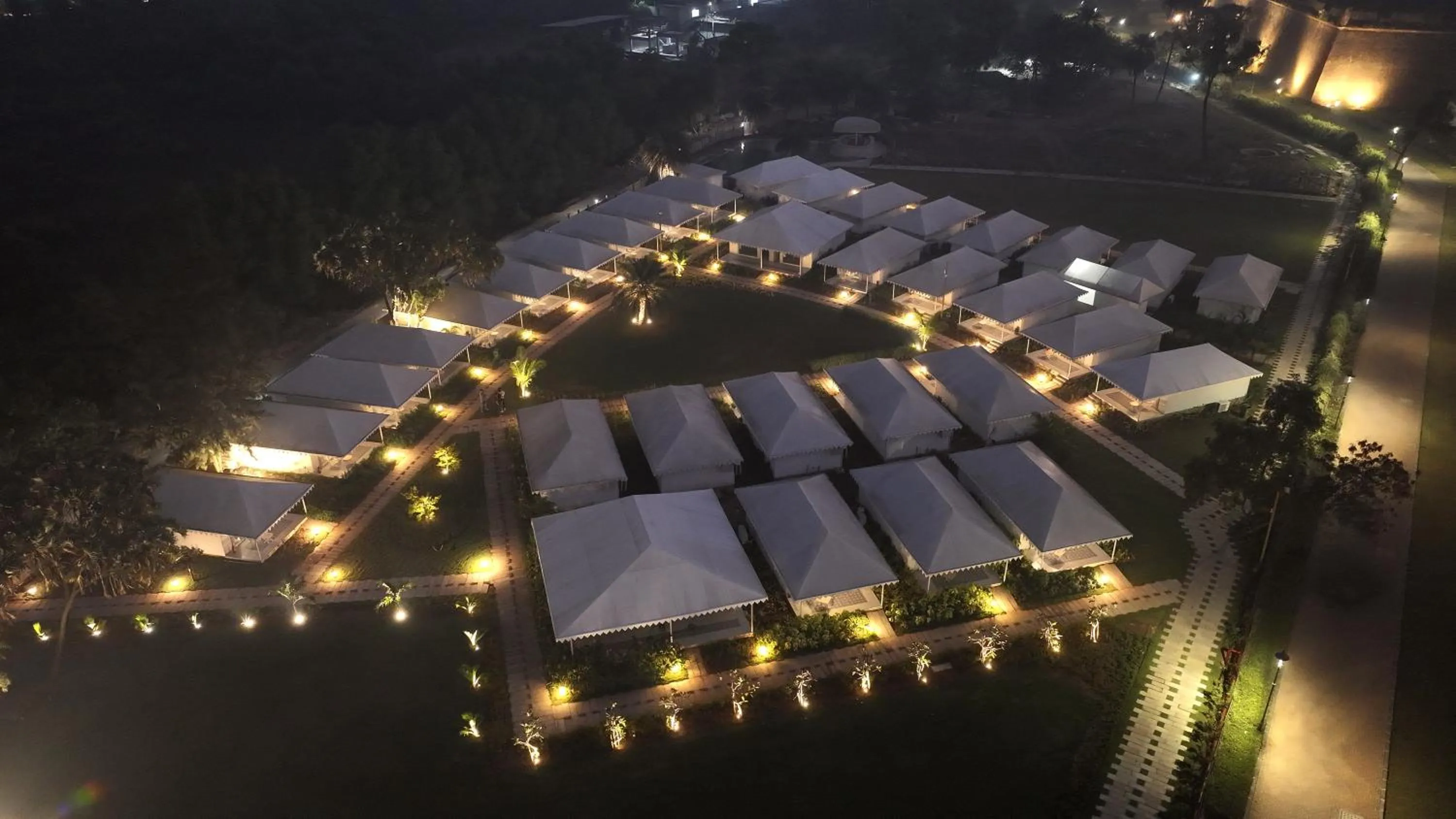 Bird's eye view in The Fern Seaside Luxurious Tent Resort Daman, Series by Marriott