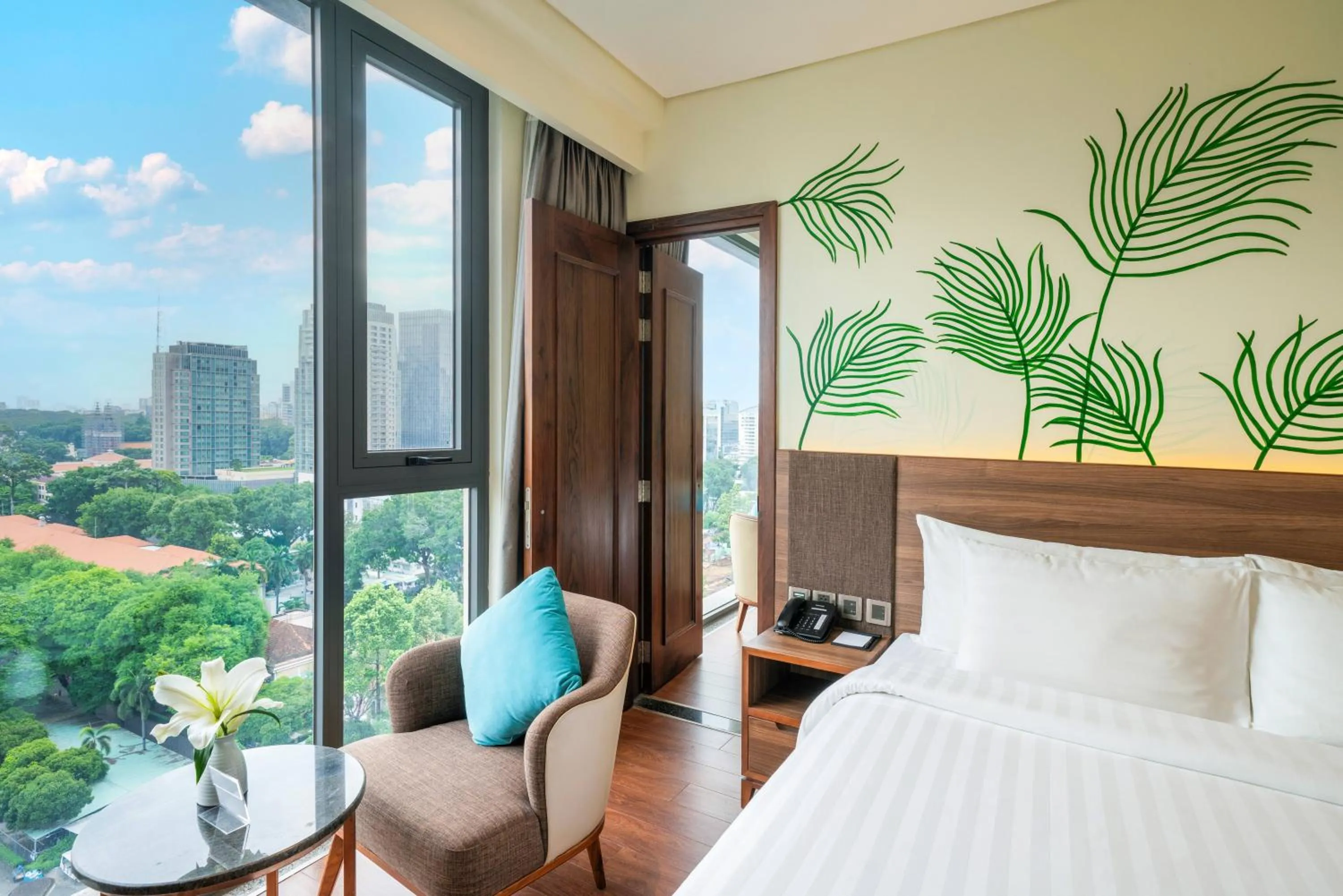 View (from property/room), Bed in Northern Charm Hotel