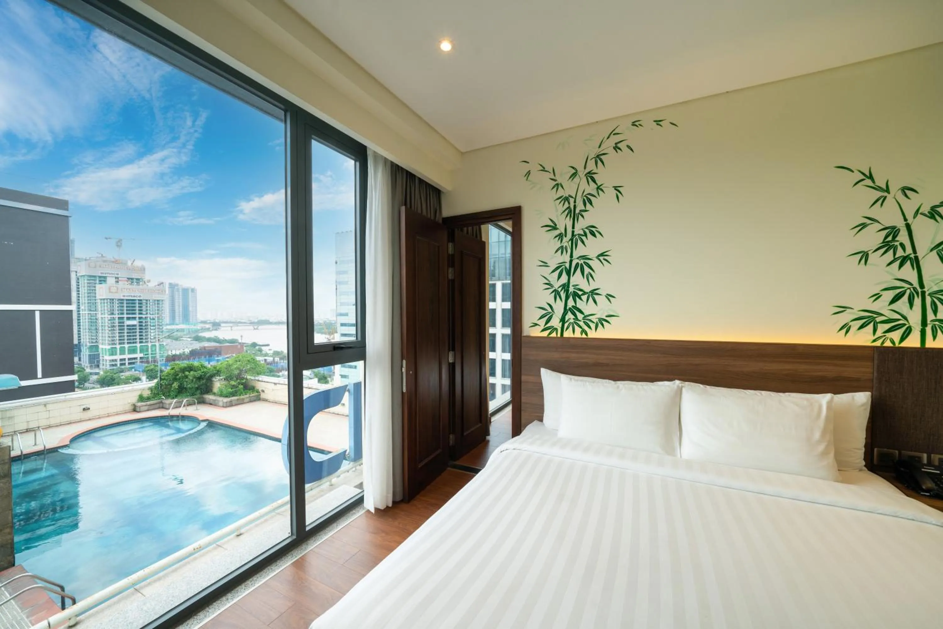 View (from property/room), Bed in Northern Charm Hotel