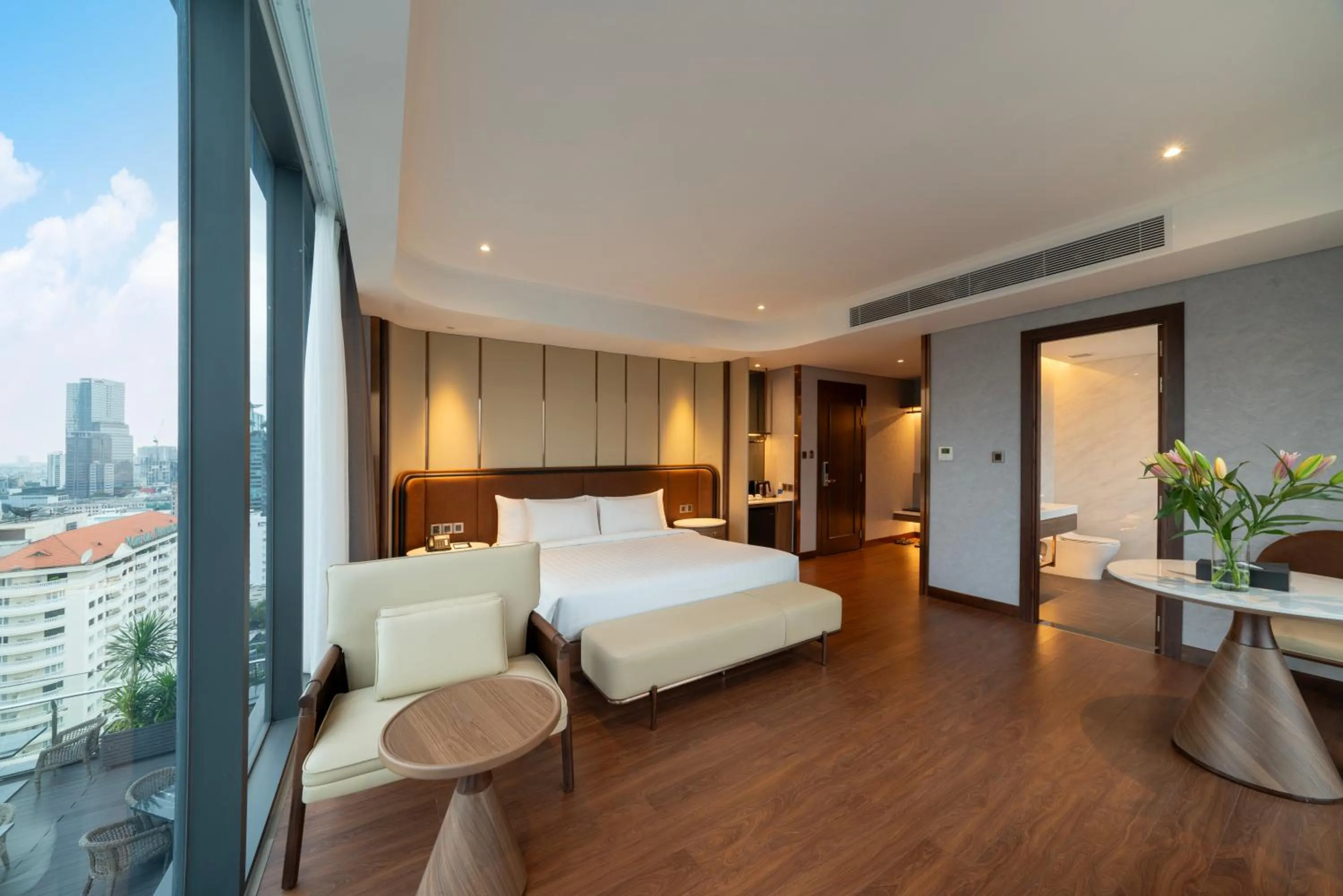 Bed in Northern Charm Hotel