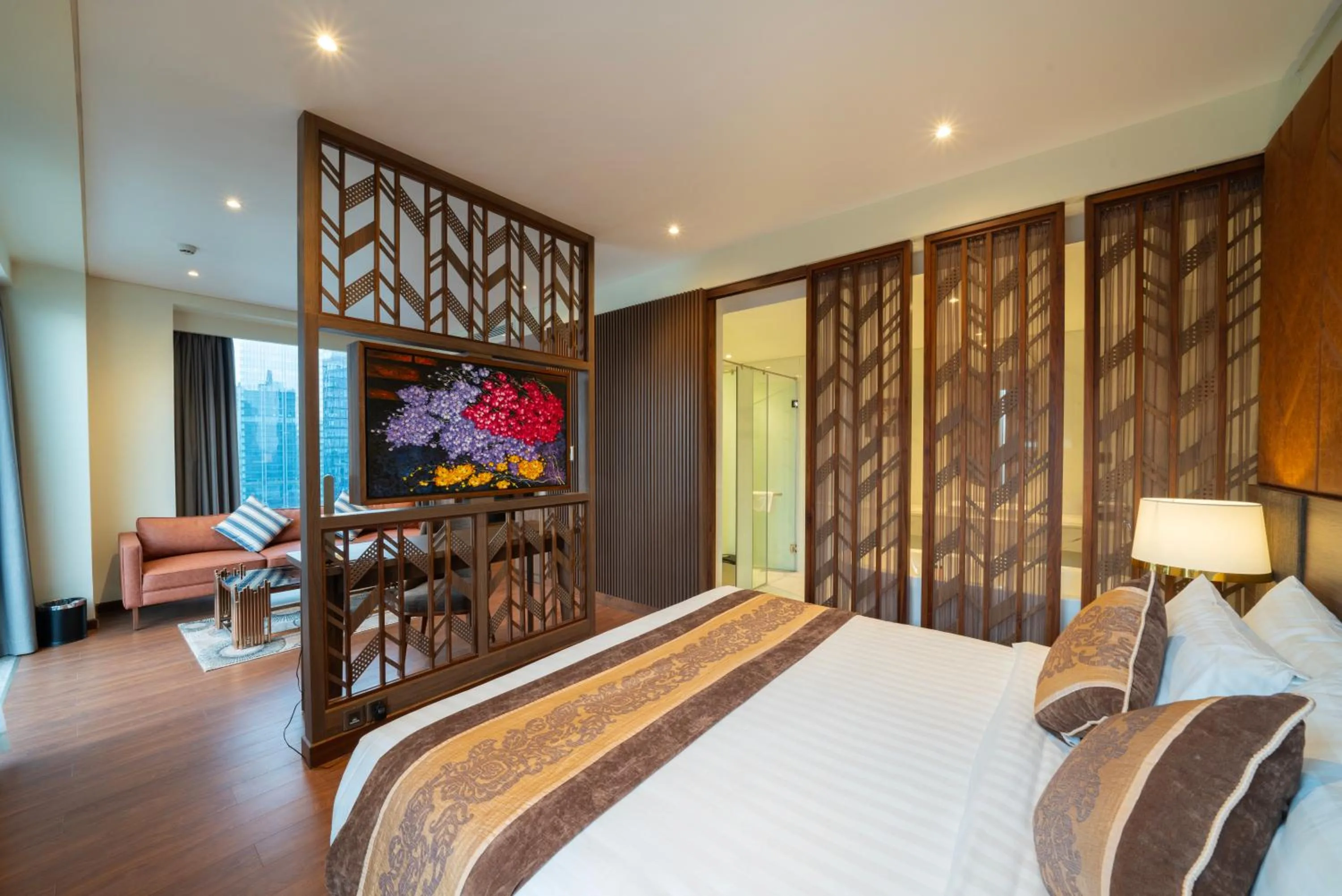 Bed in Northern Charm Hotel