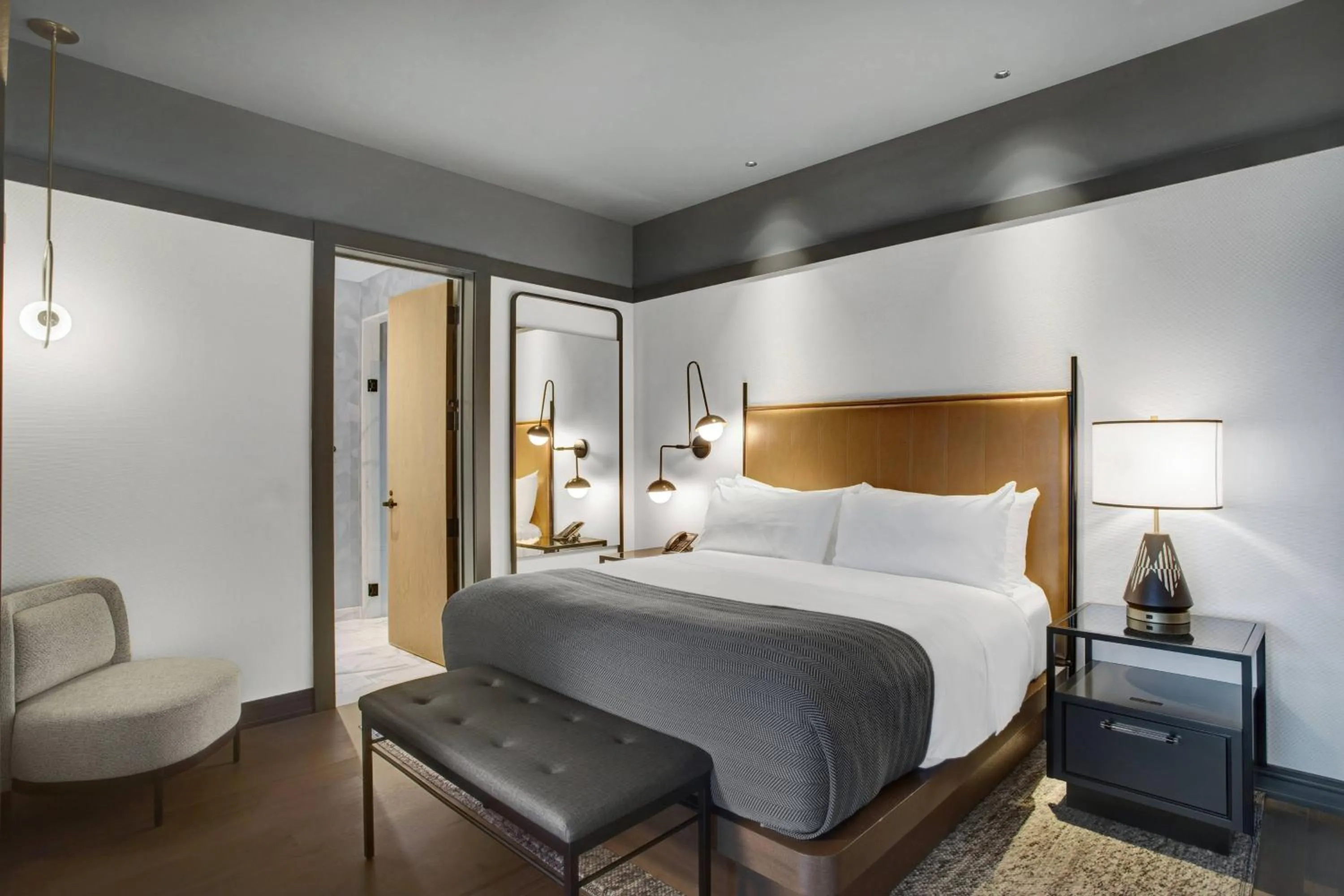 Photo of the whole room, Bed in The Farnam, Autograph Collection