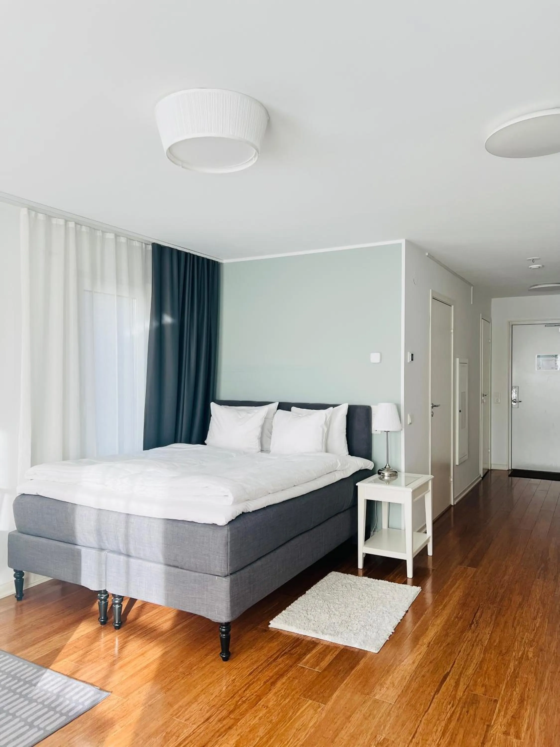 Bed in Continental Apartment Hotel Sollentuna