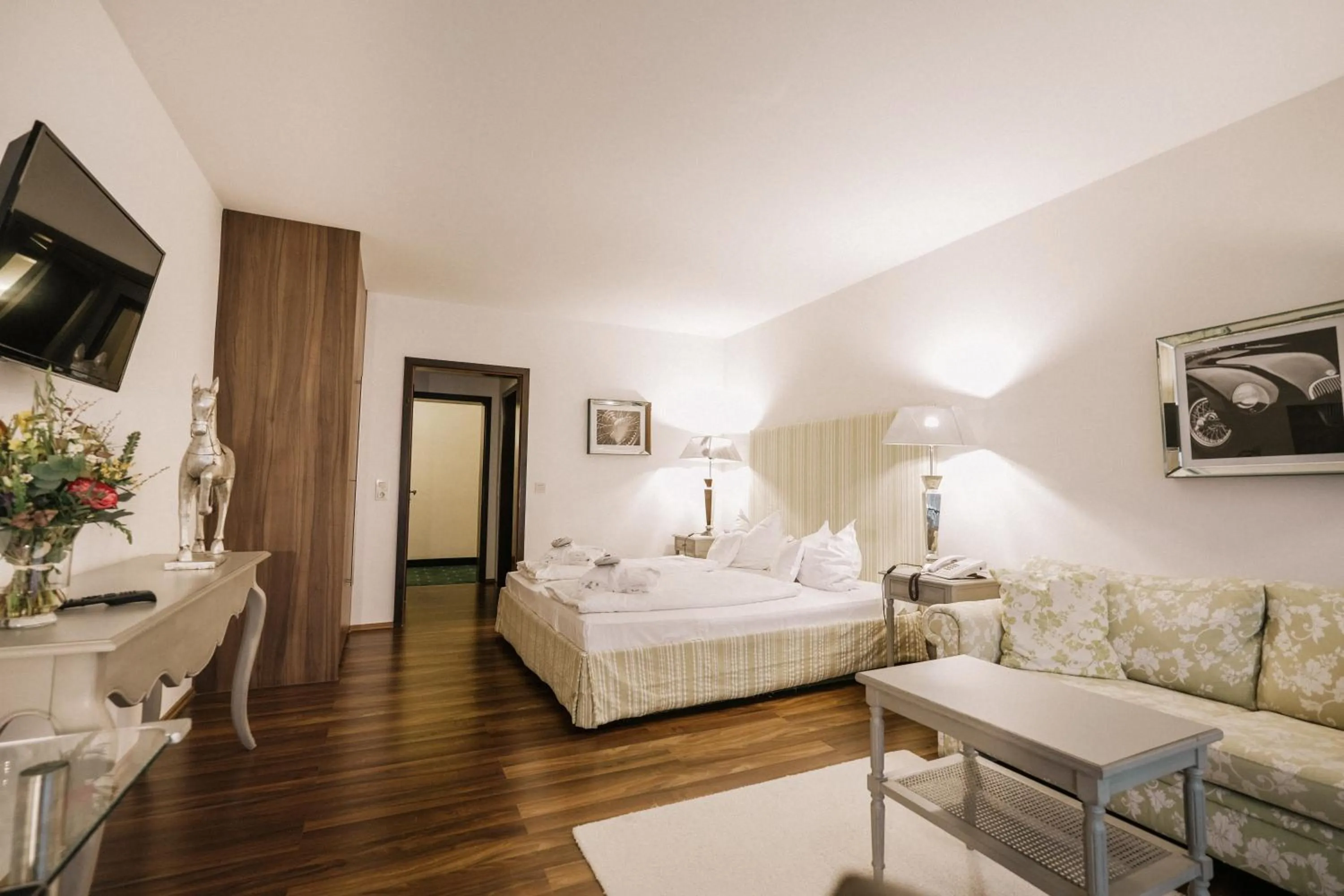 Photo of the whole room, Bed in Landhotel Waldhaus