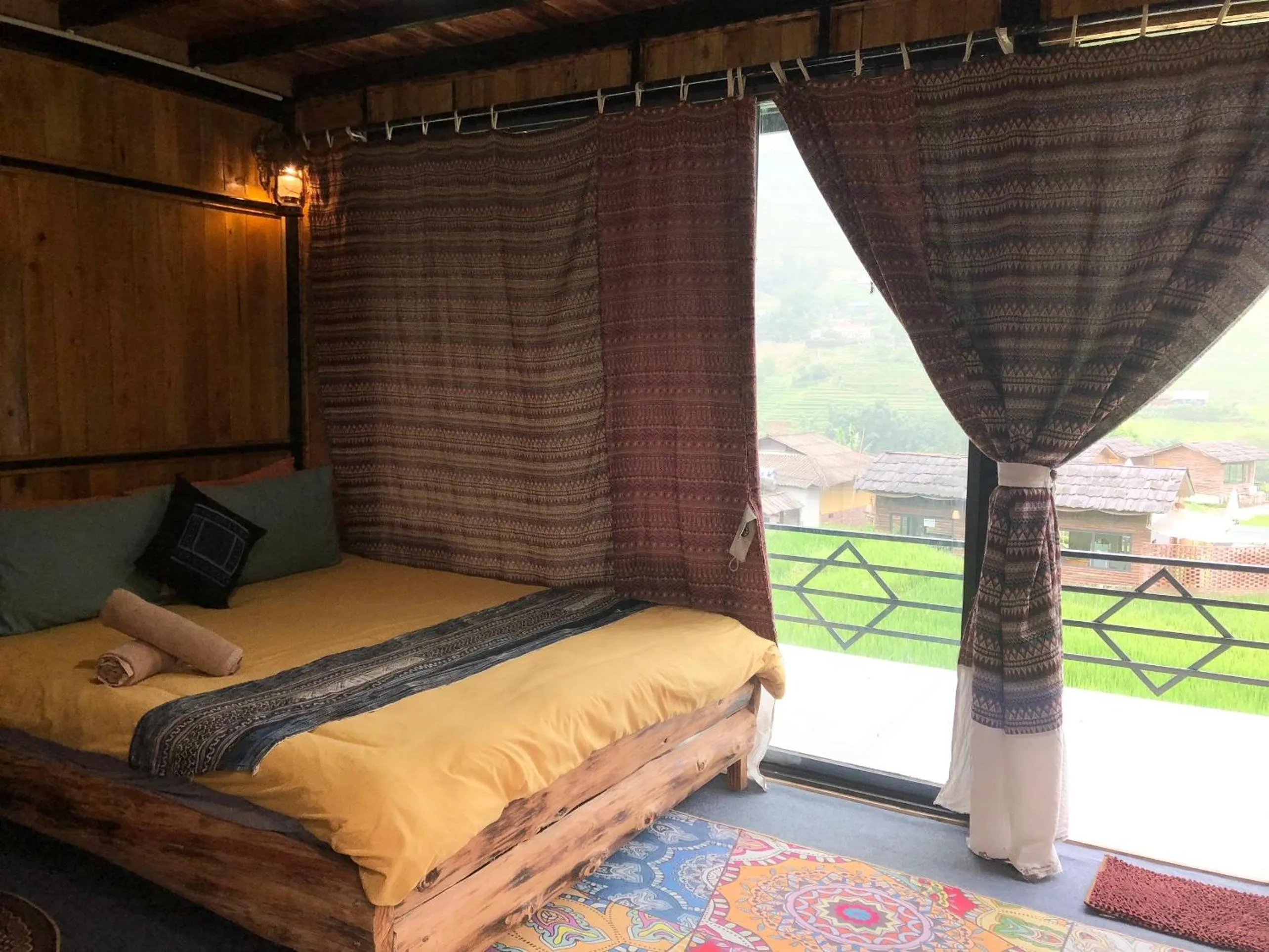 View (from property/room), Bed in Sapa Plum Eco House