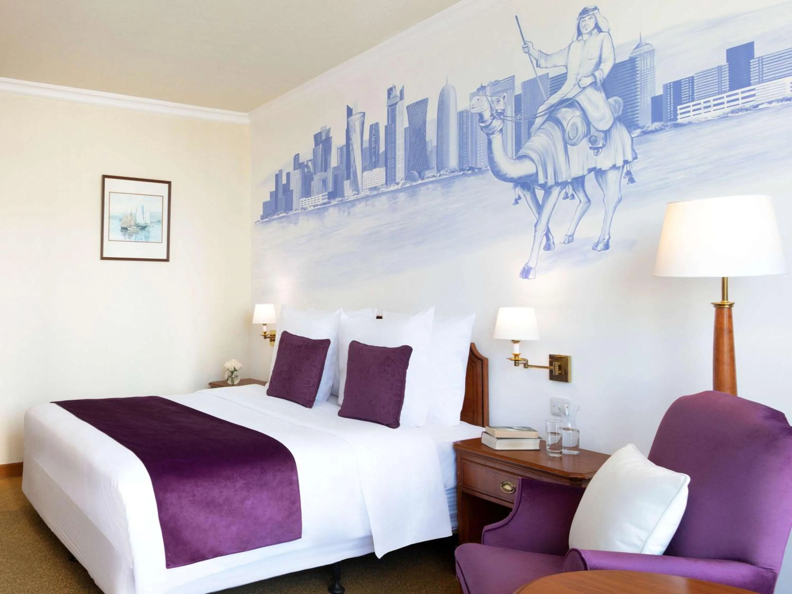 Photo of the whole room, Bed in Treffen House Doha - Souq Waqif and next to Msheireb Metro Station