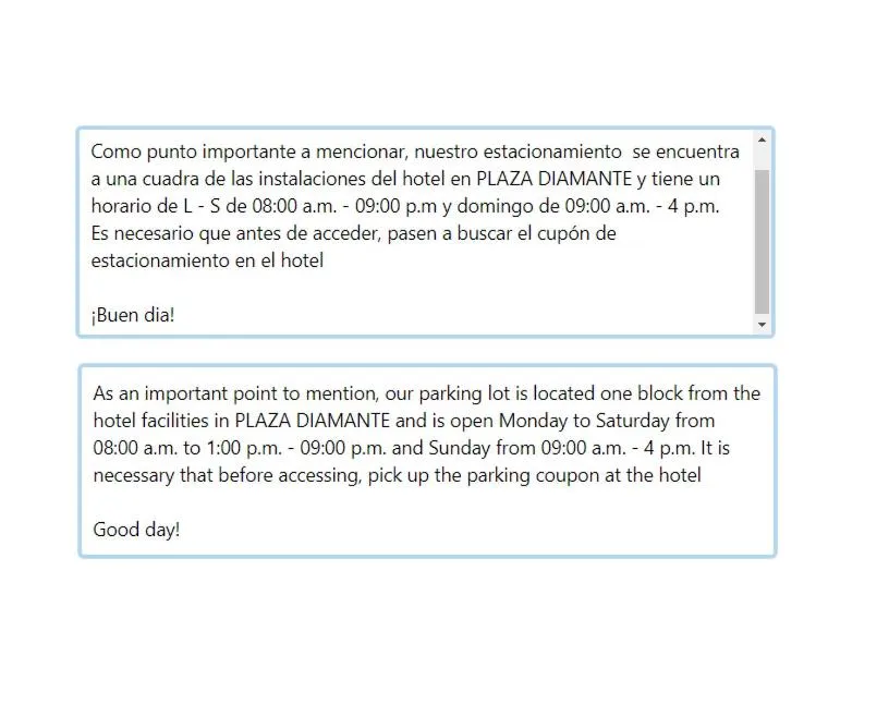 Parking in Hotel La Catedral Mérida