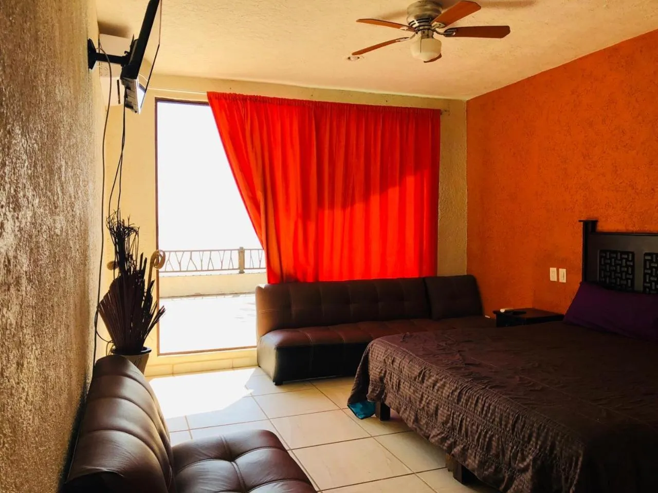 Bed in Bungalows La Perla Playa Azul