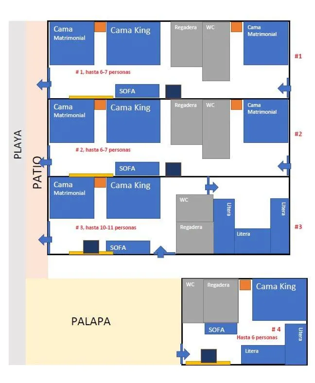 Property building in Bungalows La Perla Playa Azul