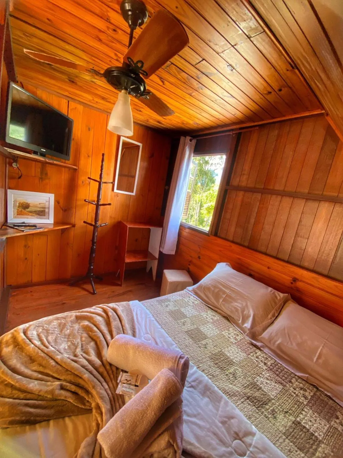 Bed in Pousada Colibri Serrano