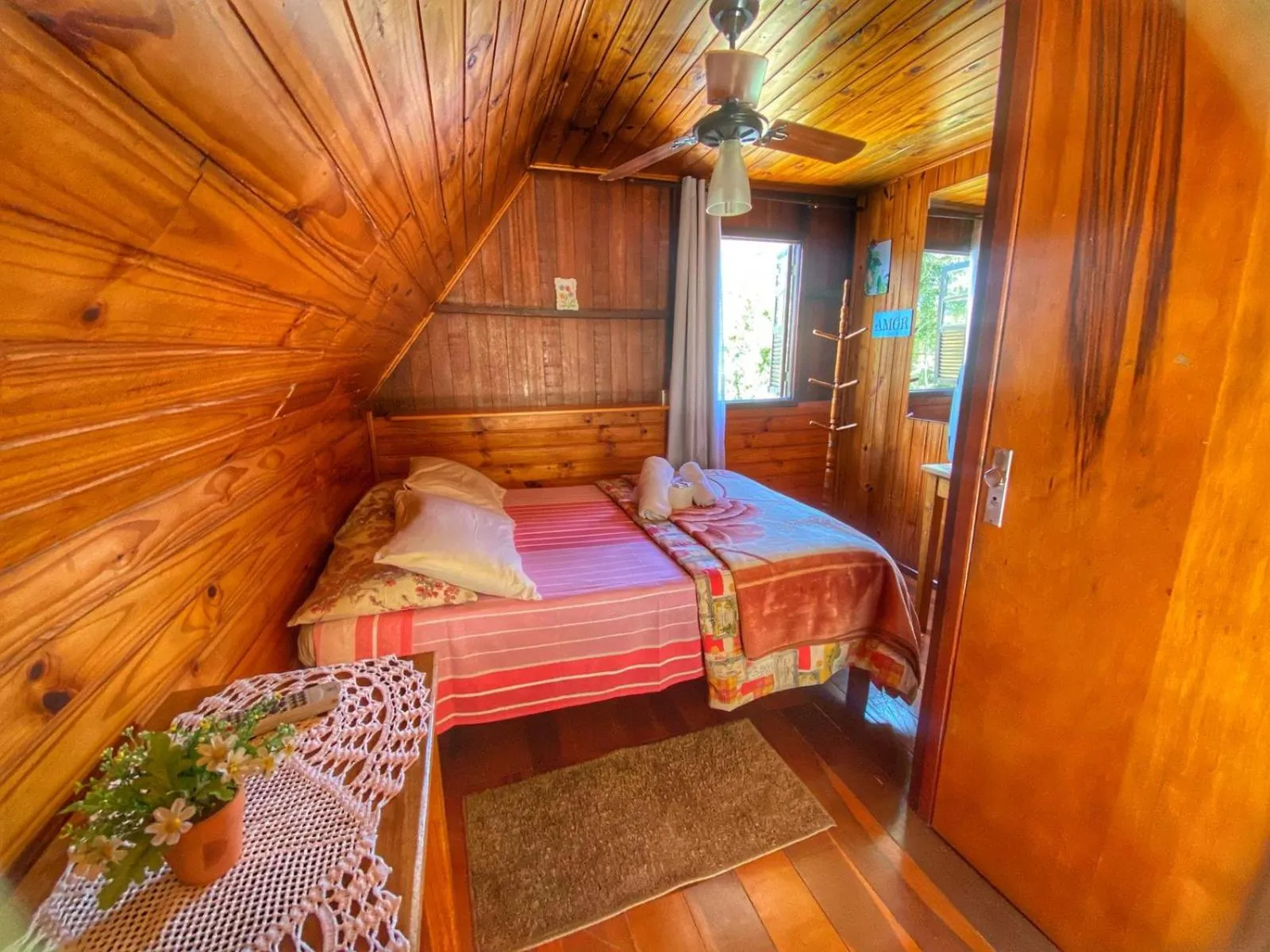 Bed in Pousada Colibri Serrano