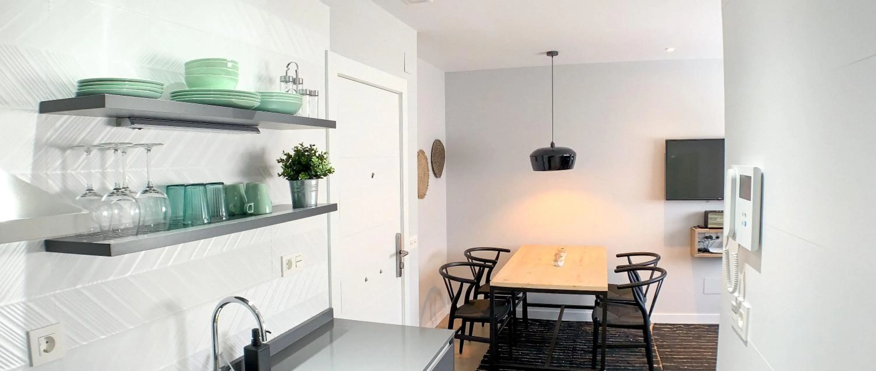 Kitchen or kitchenette in Sea to Sky Suites - Mijas Pueblo