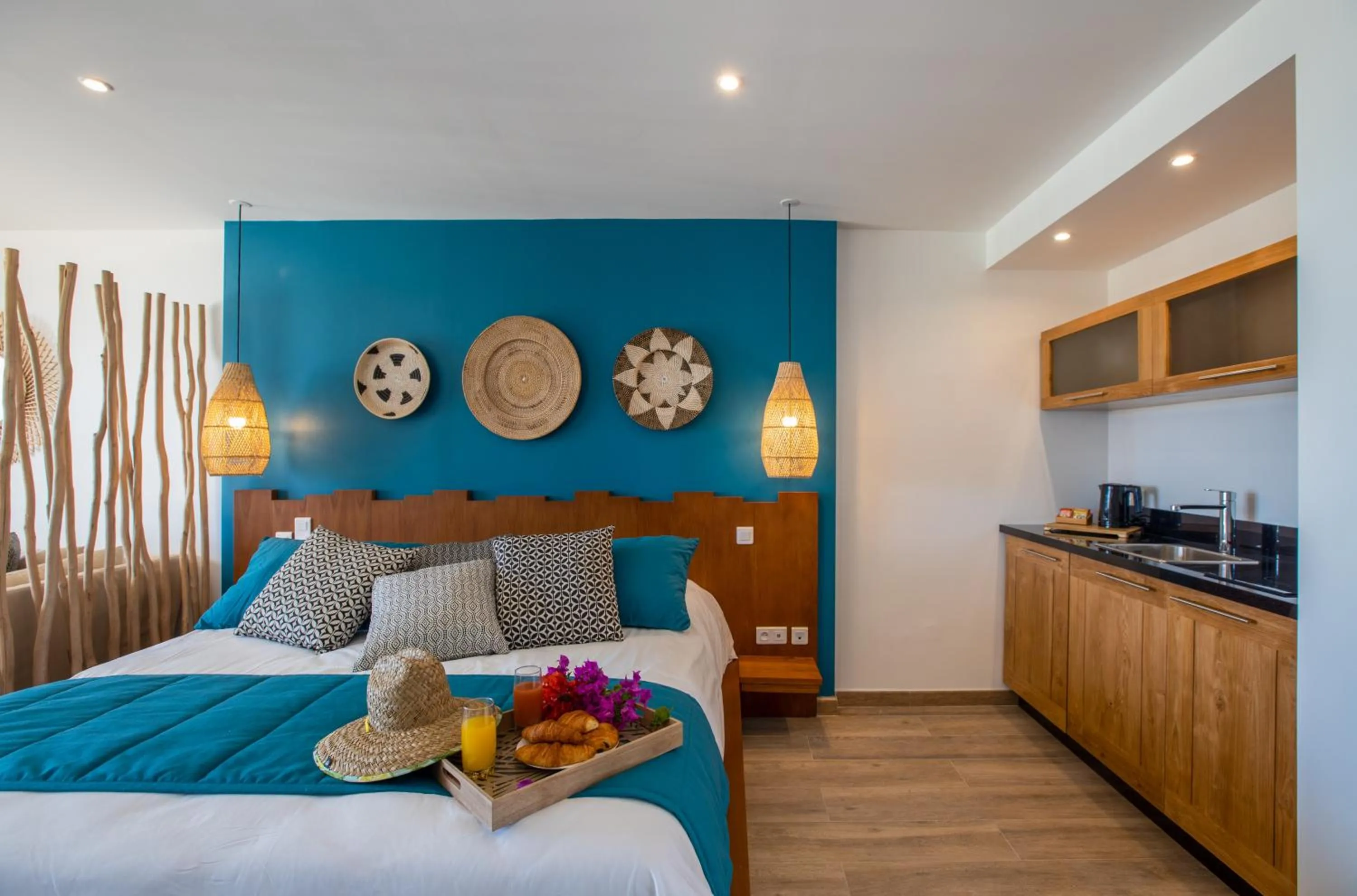 Bed in Orient Beach Hotel