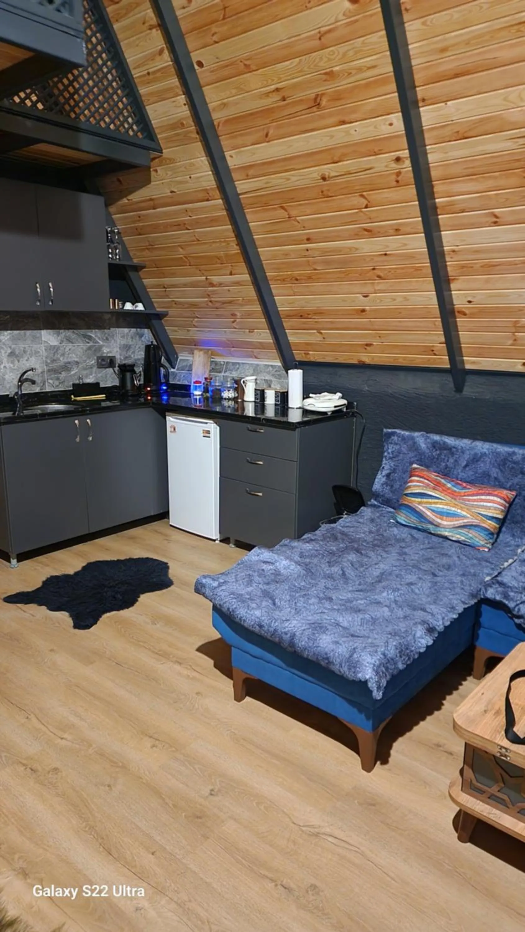 Bed in Sapanca Çağlayan Bungalow