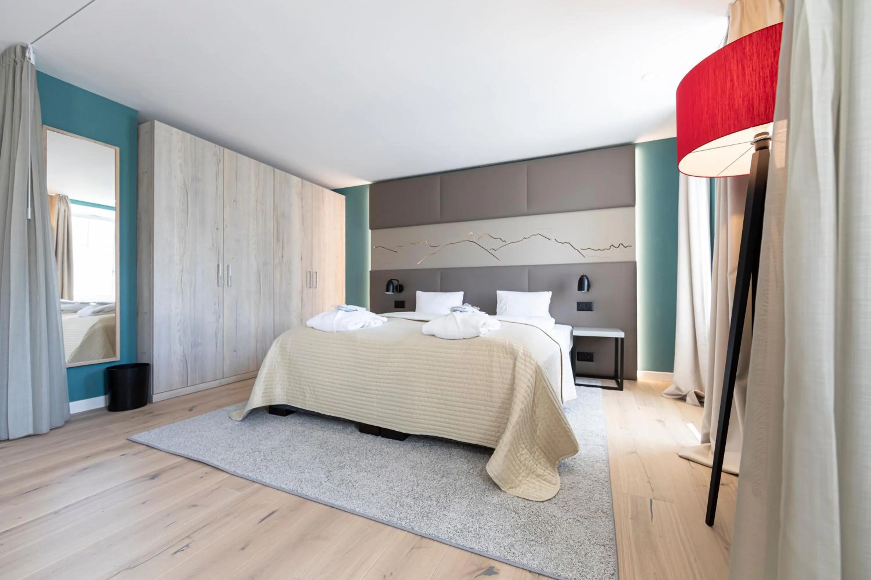 Bed in Hotel Rosatsch