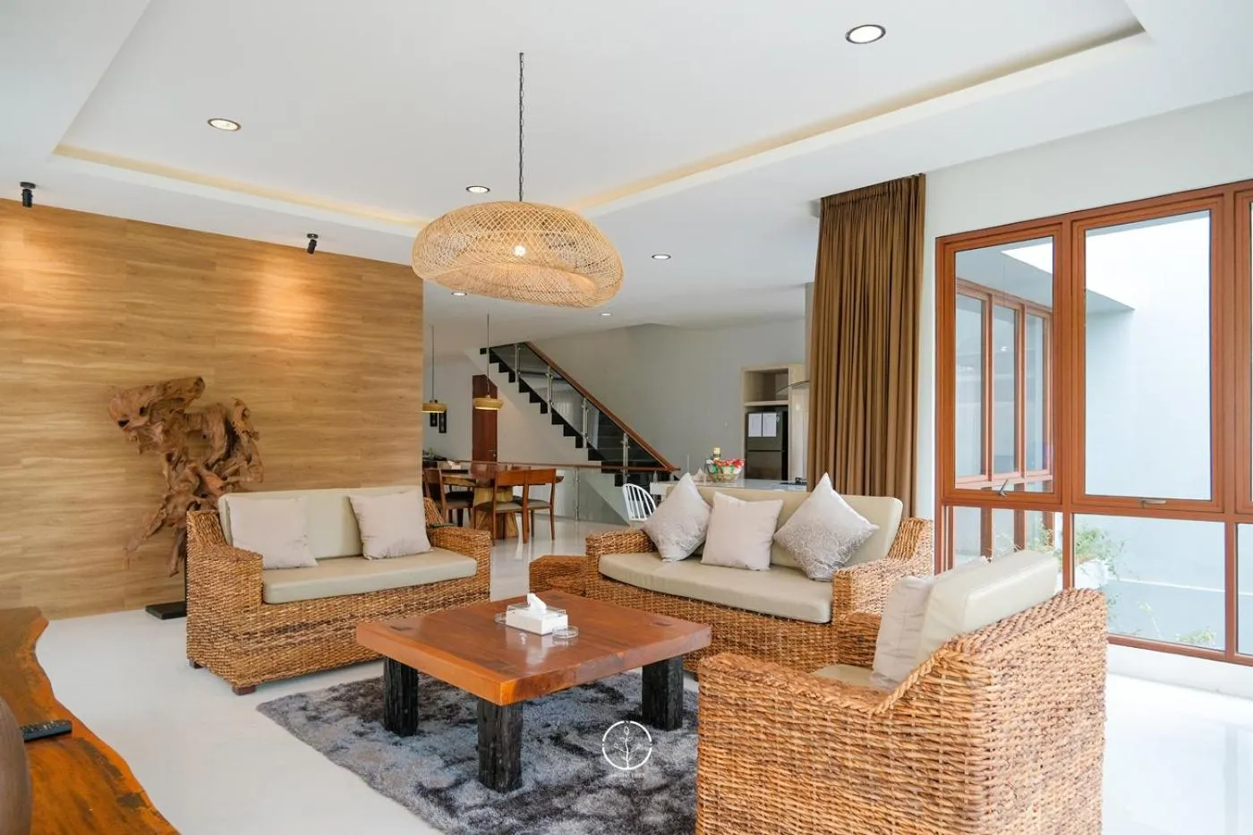 Living room in Asmaya Hill View Villa 7 bedrooms with a private swimming pool and billiard table