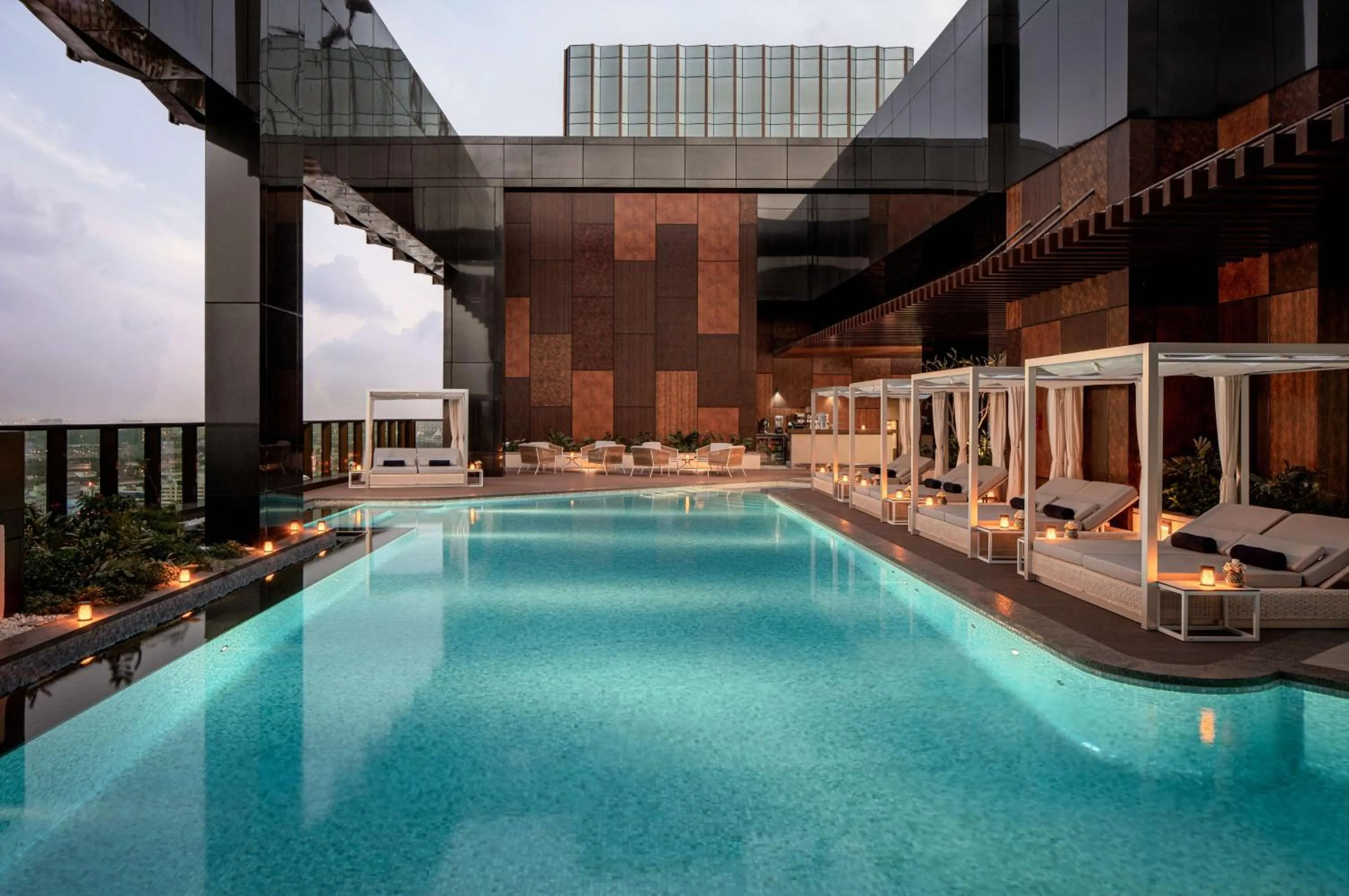 Pool view in DoubleTree by Hilton Dubai M Square Hotel & Residences