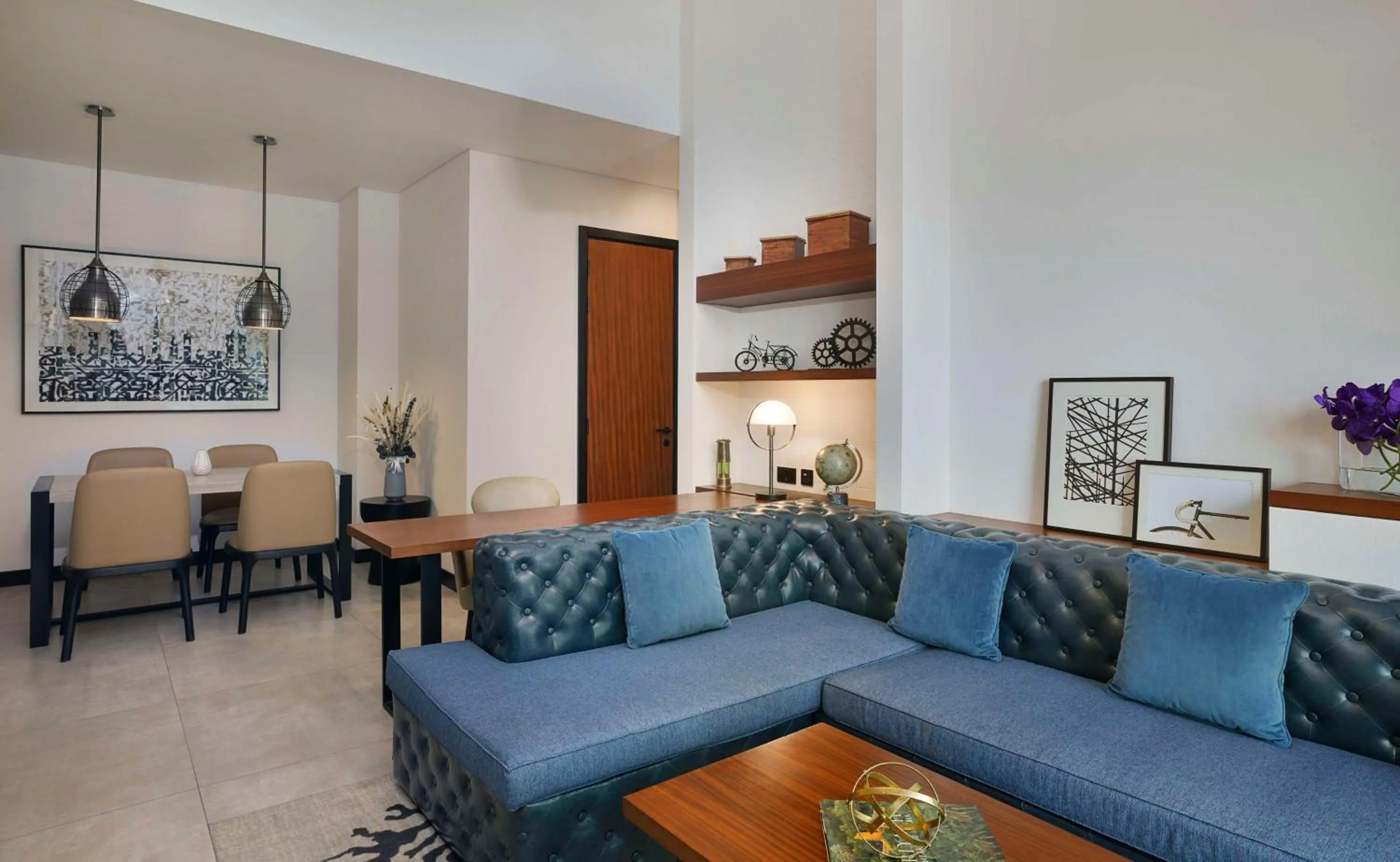 Living room in DoubleTree by Hilton Dubai M Square Hotel & Residences