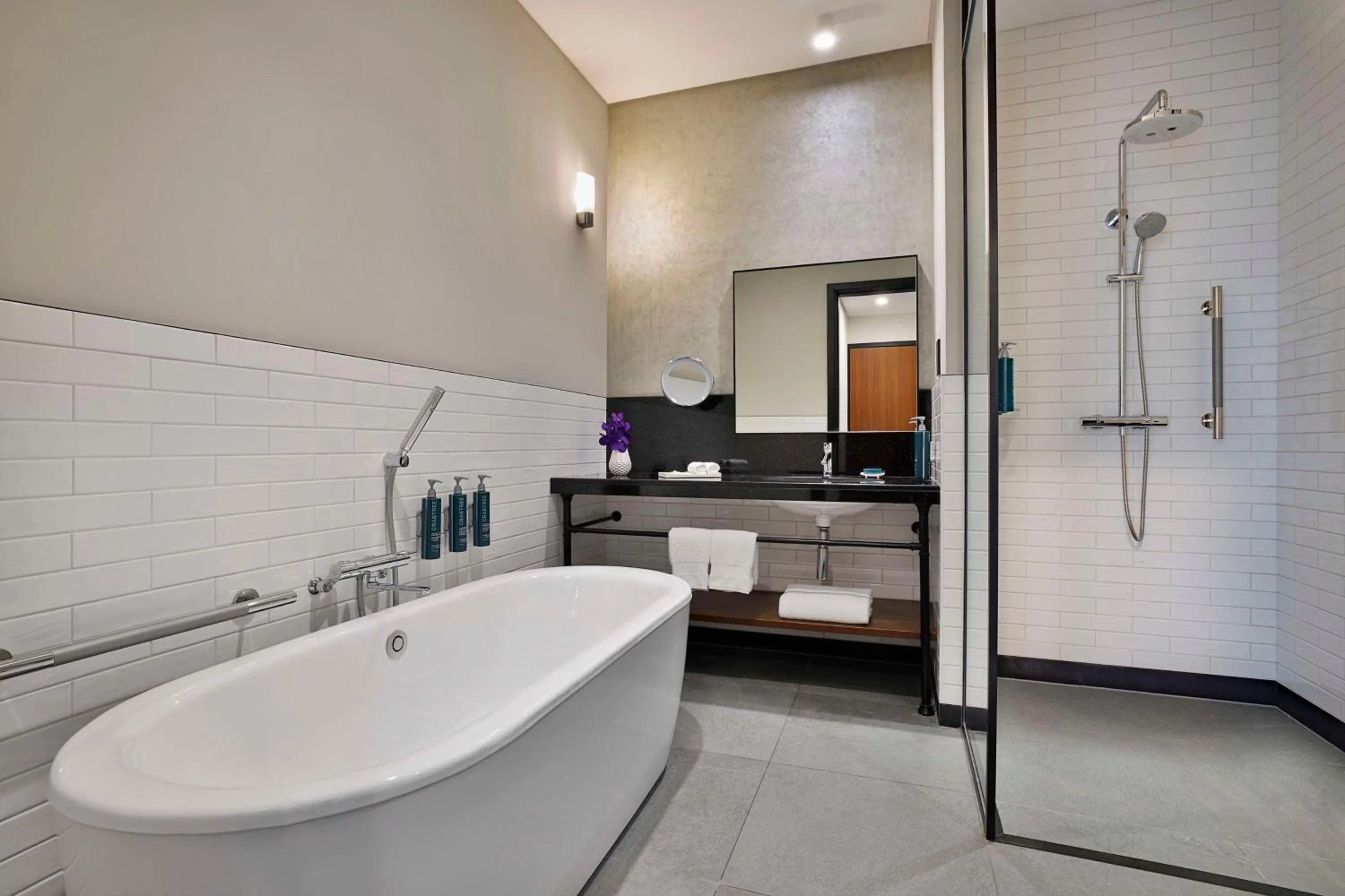 Bathroom in DoubleTree by Hilton Dubai M Square Hotel & Residences