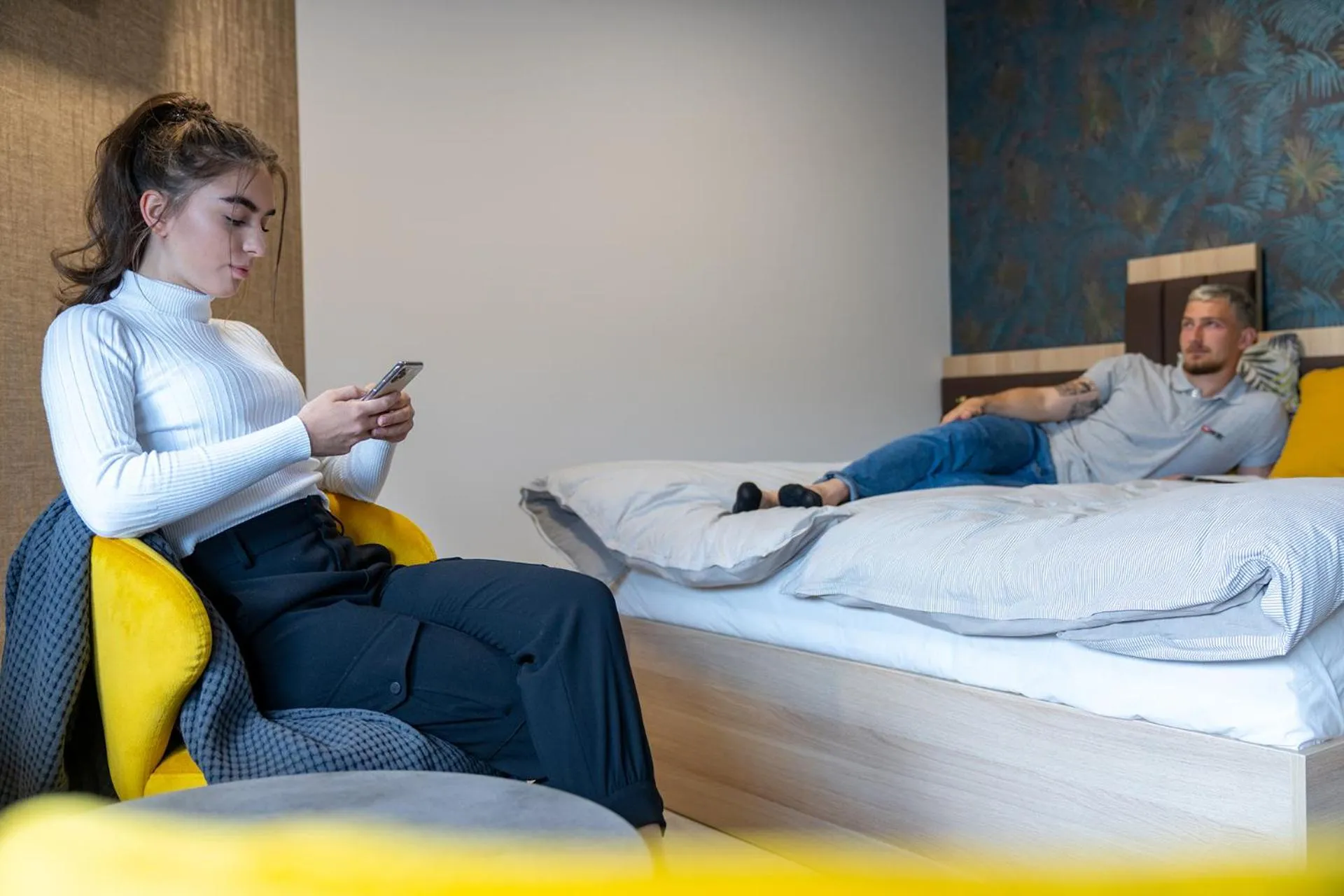 People, Bed in B&B La Siesta