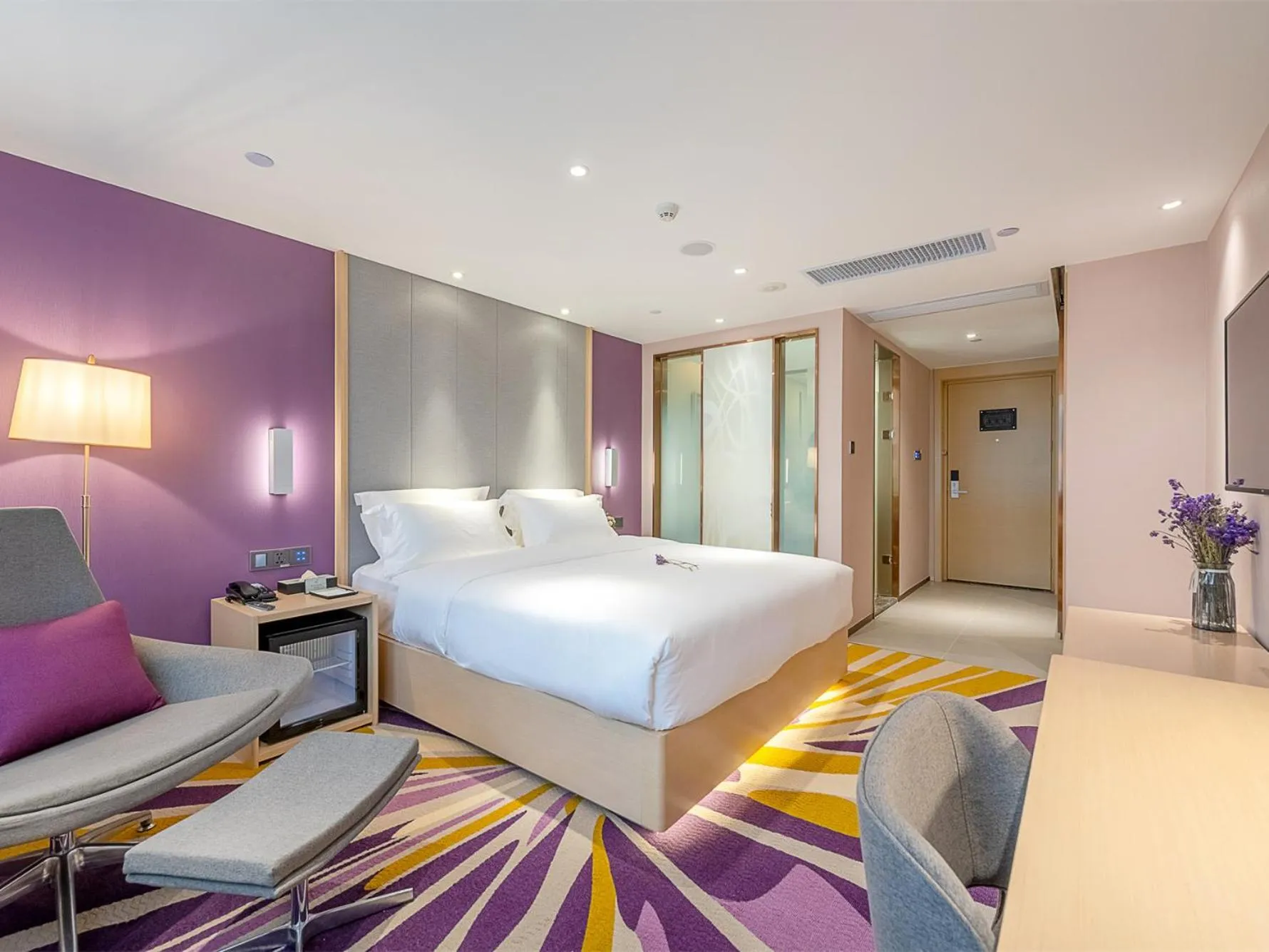 Bed in Lavande Hotel Guangzhou east railway station Tianpingjia Subway Station Branch