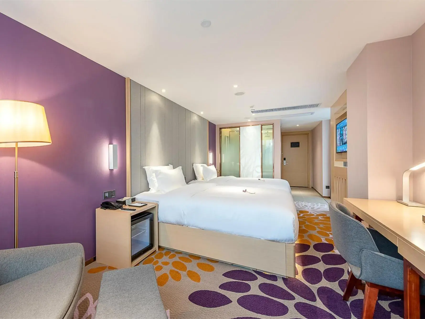 Business Twin Room in Lavande Hotel Guangzhou east railway station Tianpingjia Subway Station Branch Business Twin Room in Lavande Hotel Guangzhou east railway station Tianpingjia Subway Station Branch