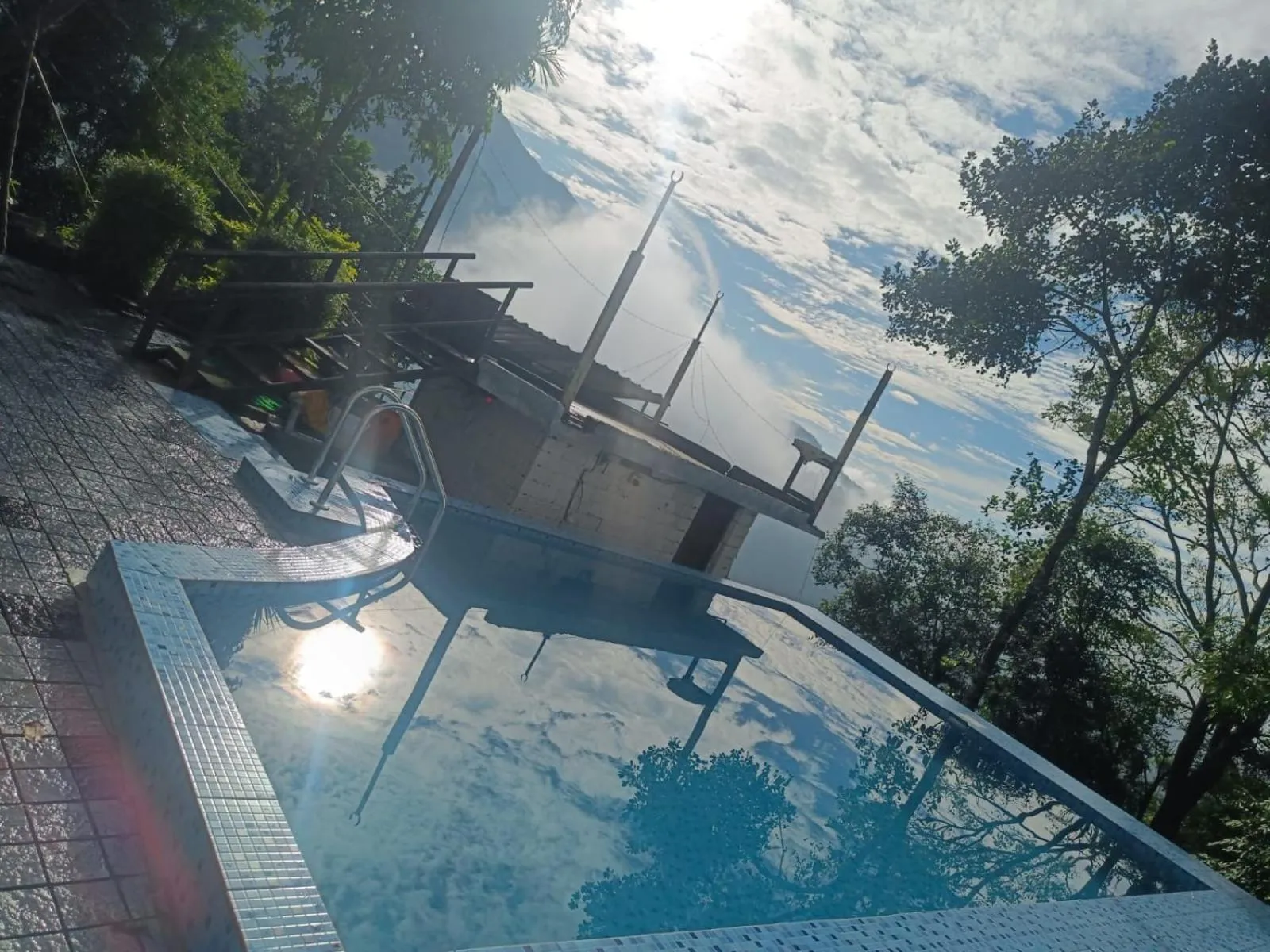 Swimming pool in Green Trees Munnar
