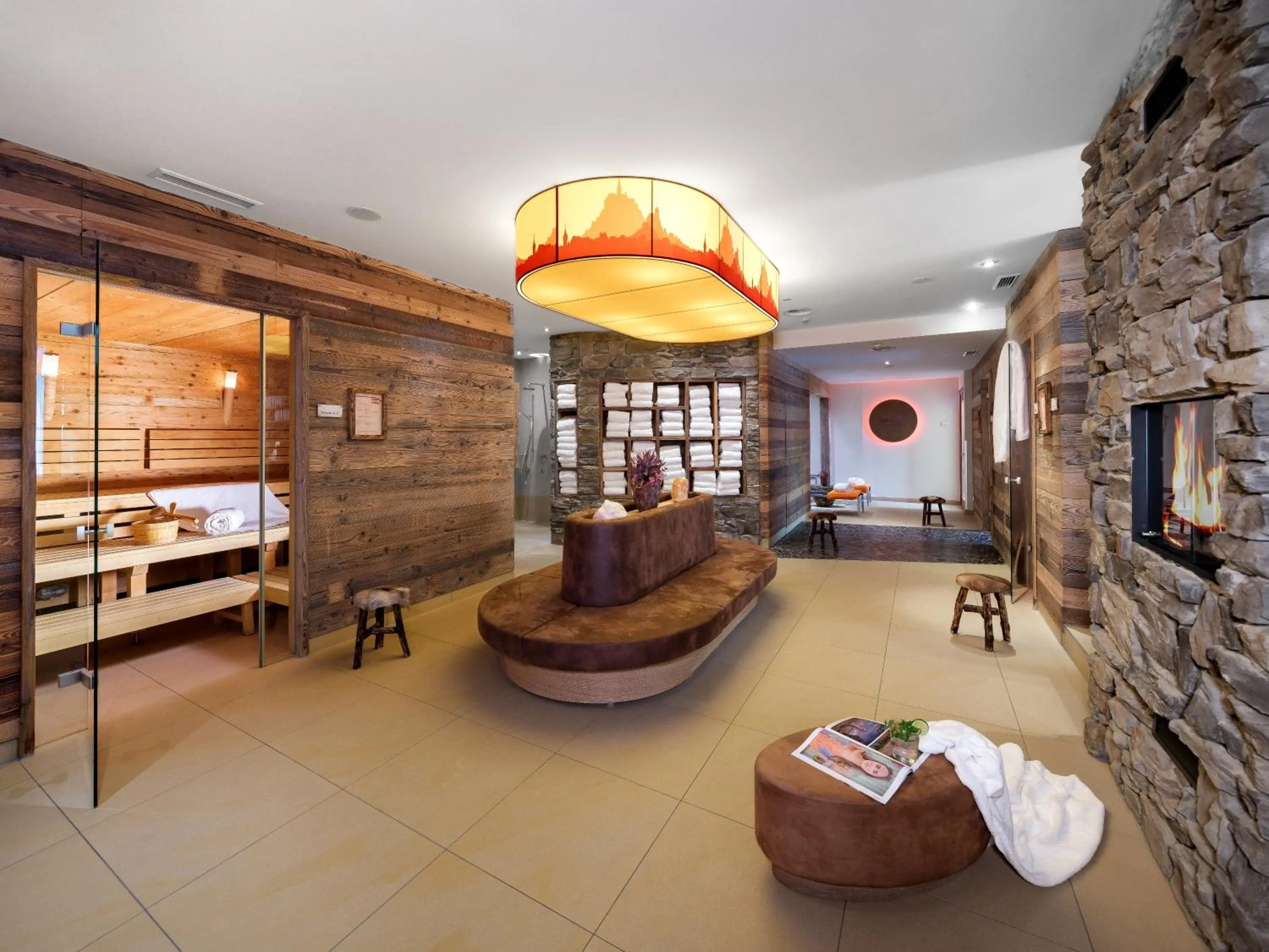 Sauna, Bed in Posthotel Walhalla Regensburg Ost