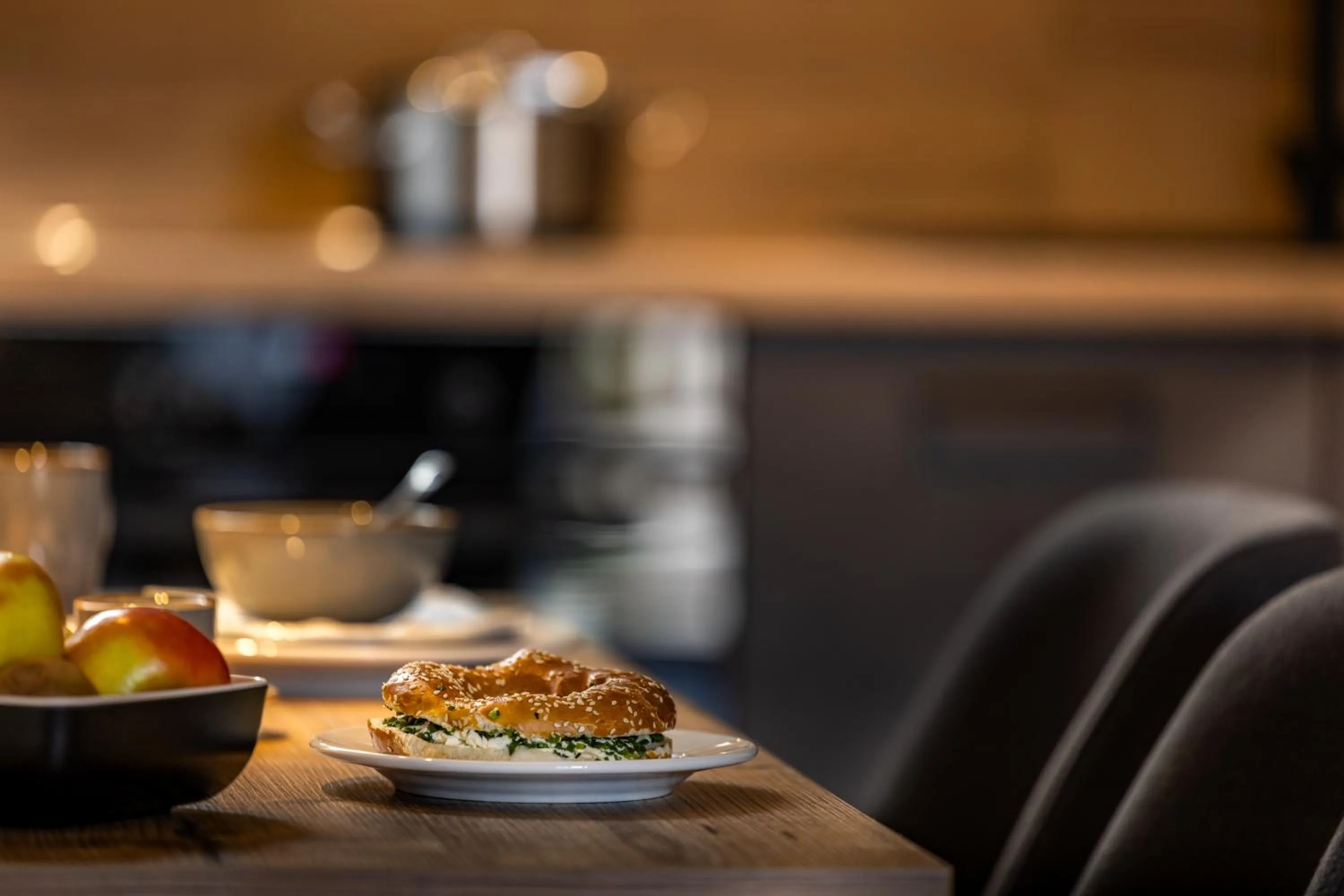 Kitchen or kitchenette in Hubertus Appartements Inzell