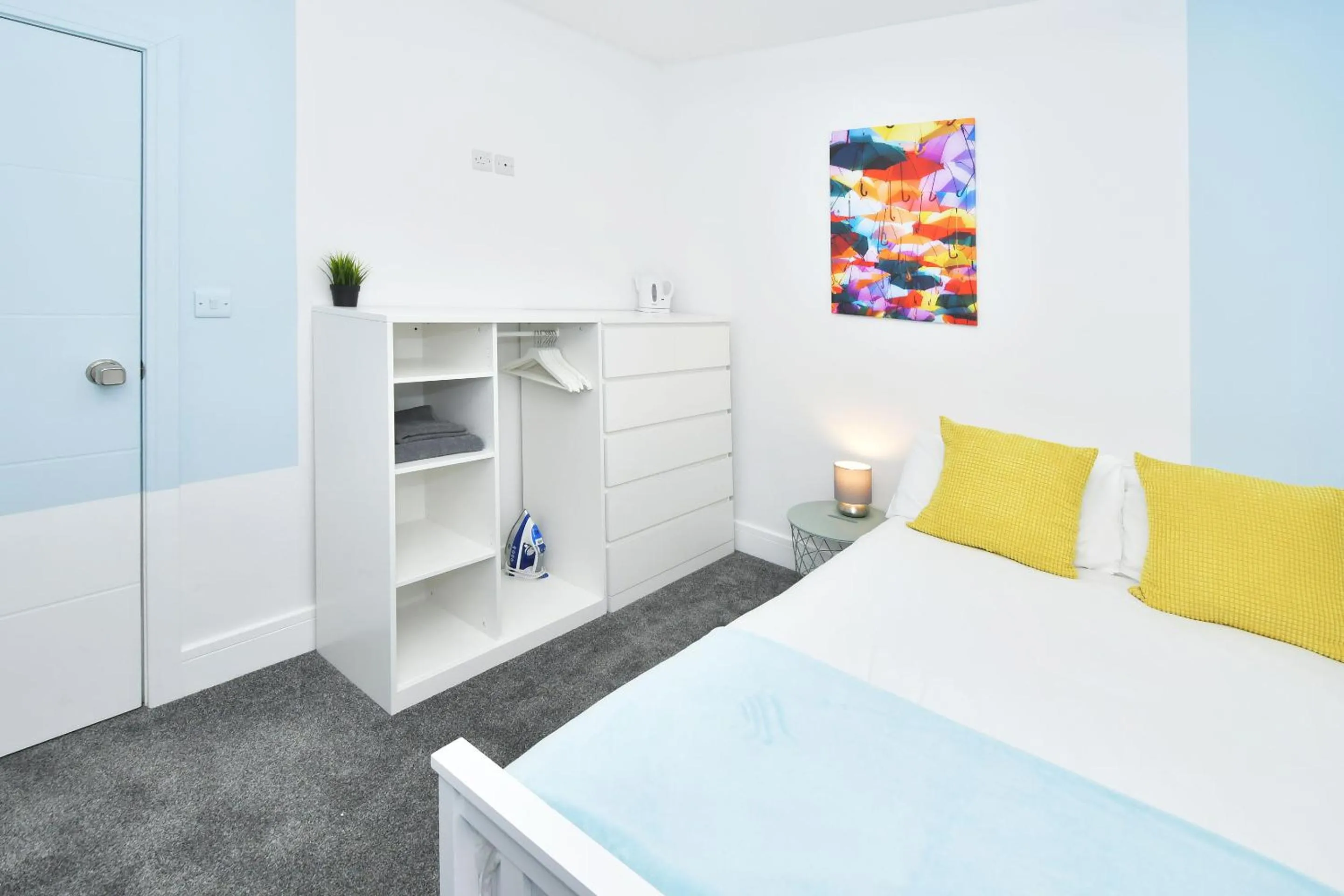 Bedroom, Bed in Townhouse @ 42 Minshull New Road Crewe