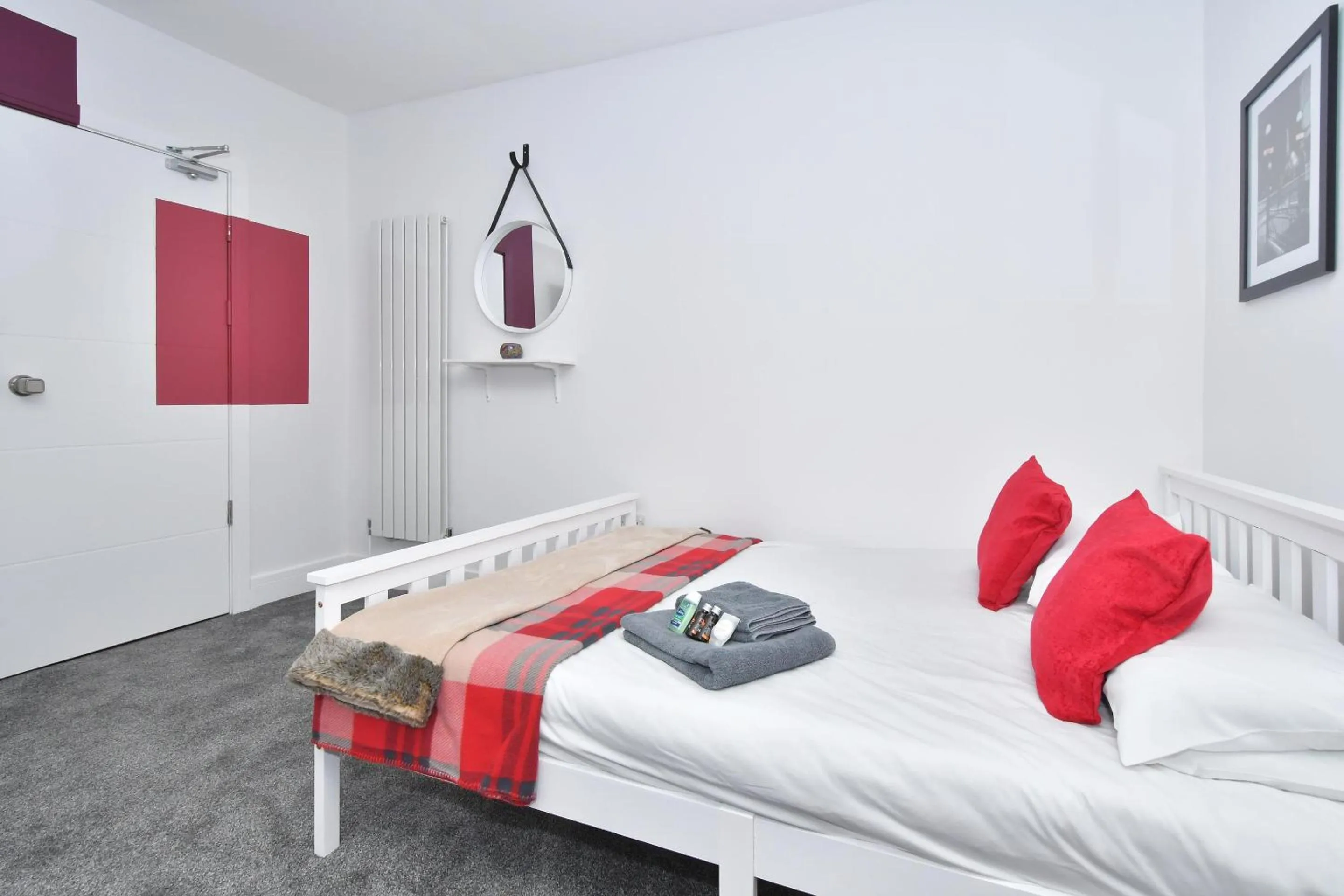 Bedroom, Bed in Townhouse @ 42 Minshull New Road Crewe