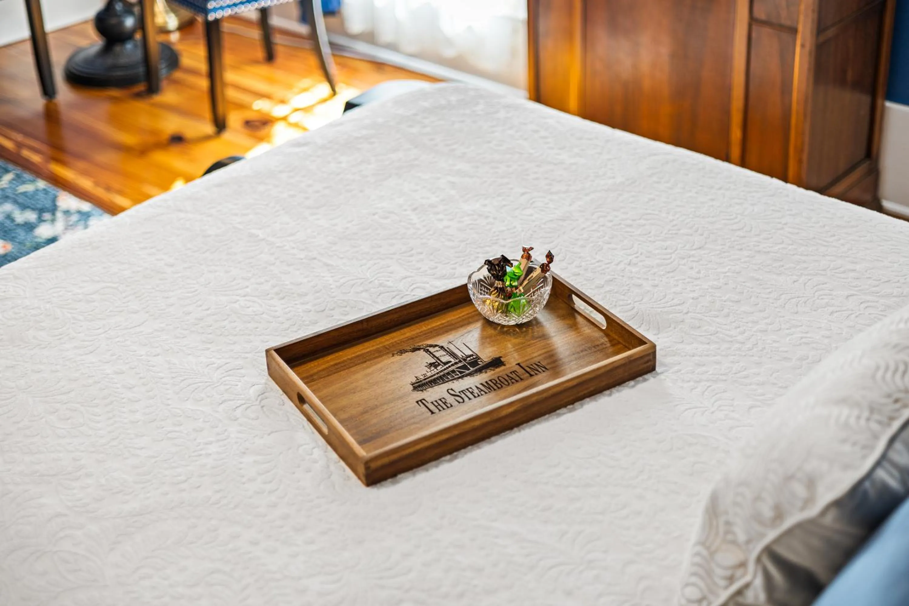 Bed in The Steamboat Inn