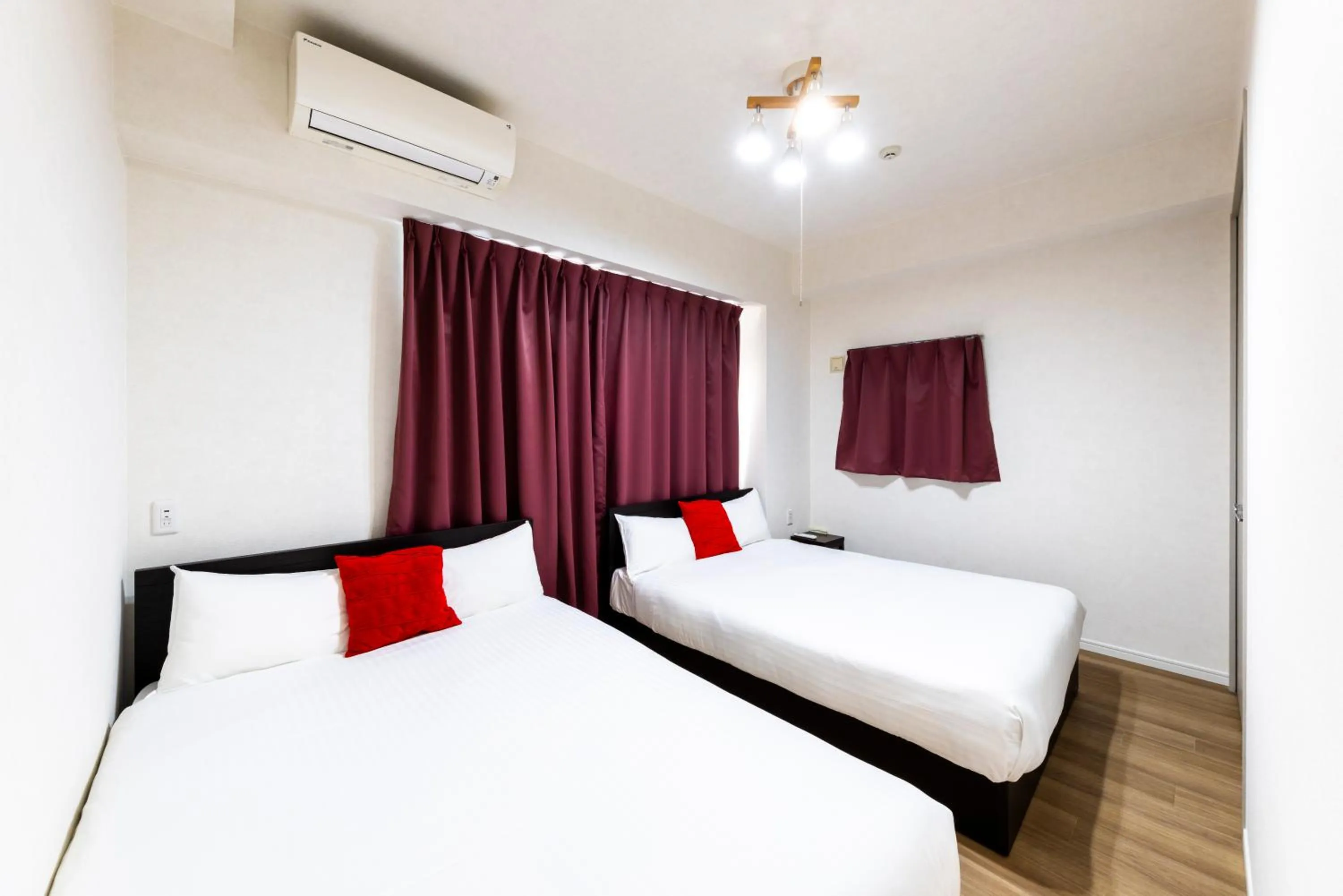 Bed in Riverside Inn Hakata