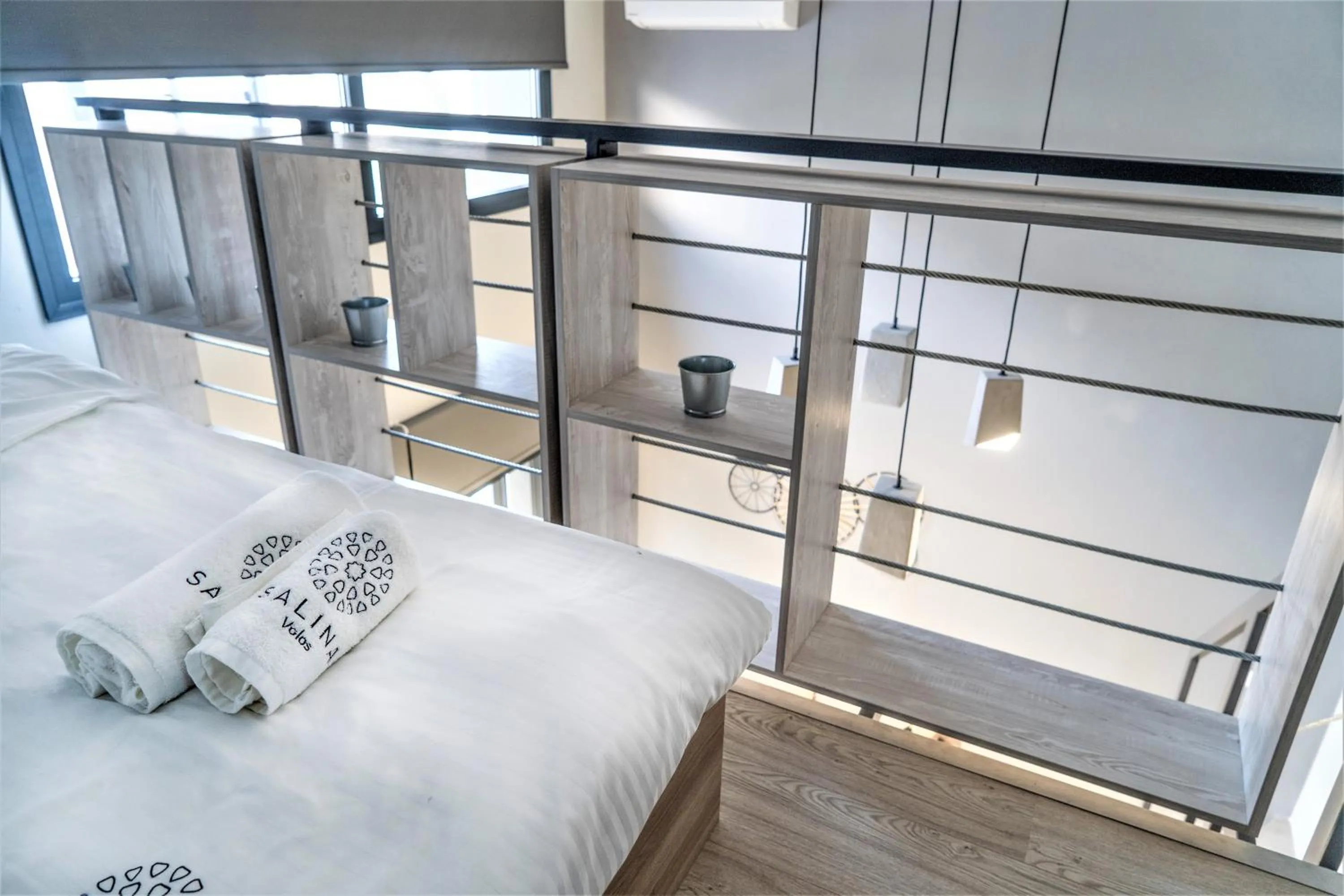 View (from property/room), Bed in Salina Premium Residences Volos